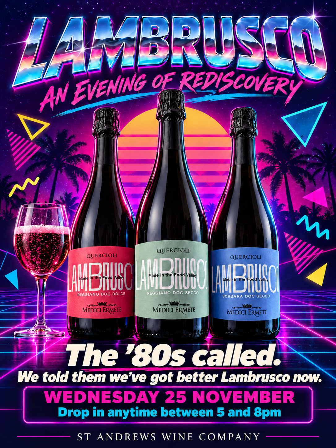 Lambrusco drop in tasting