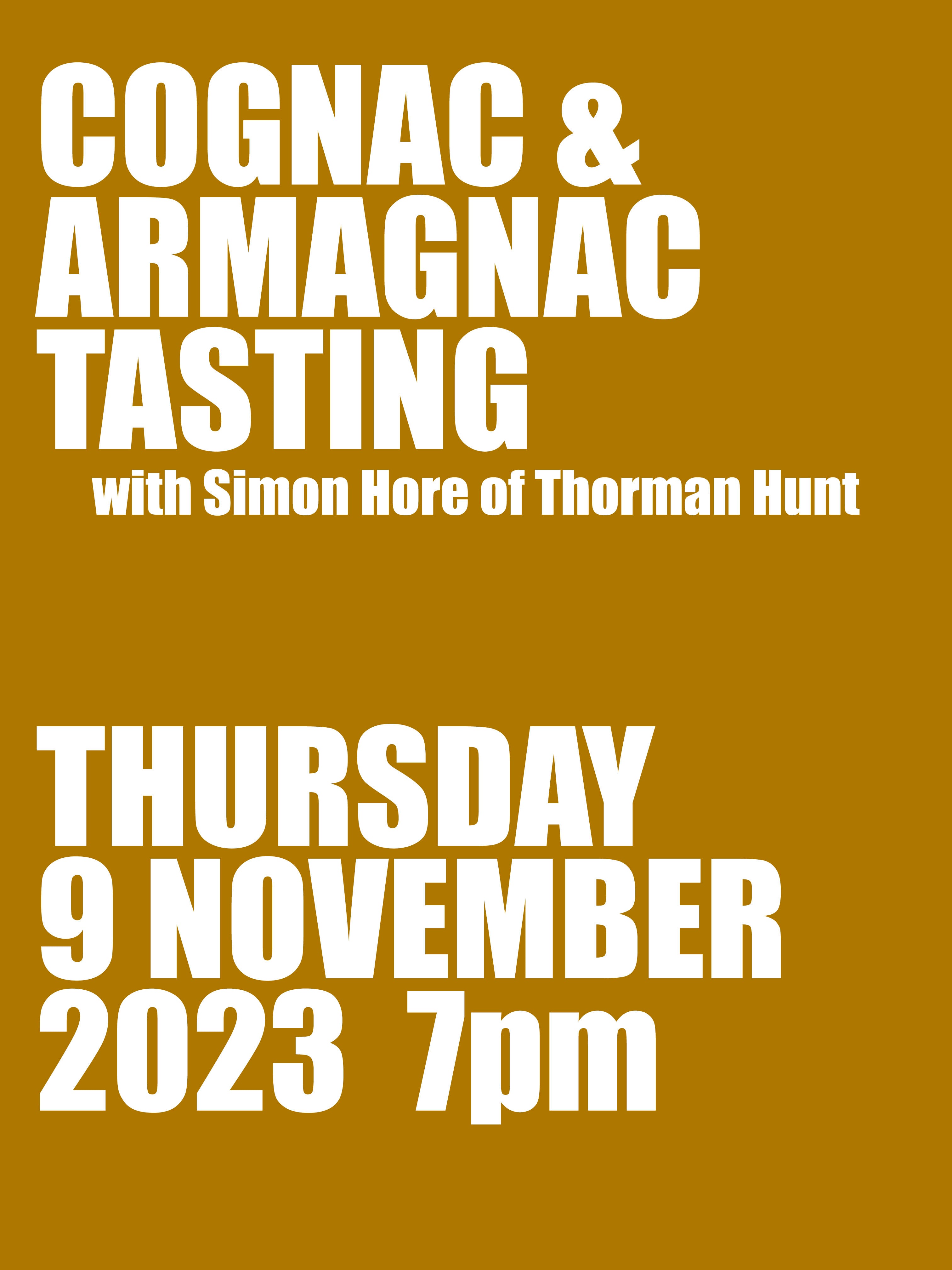 Cognac & Armagnac Tasting with Simon Hore