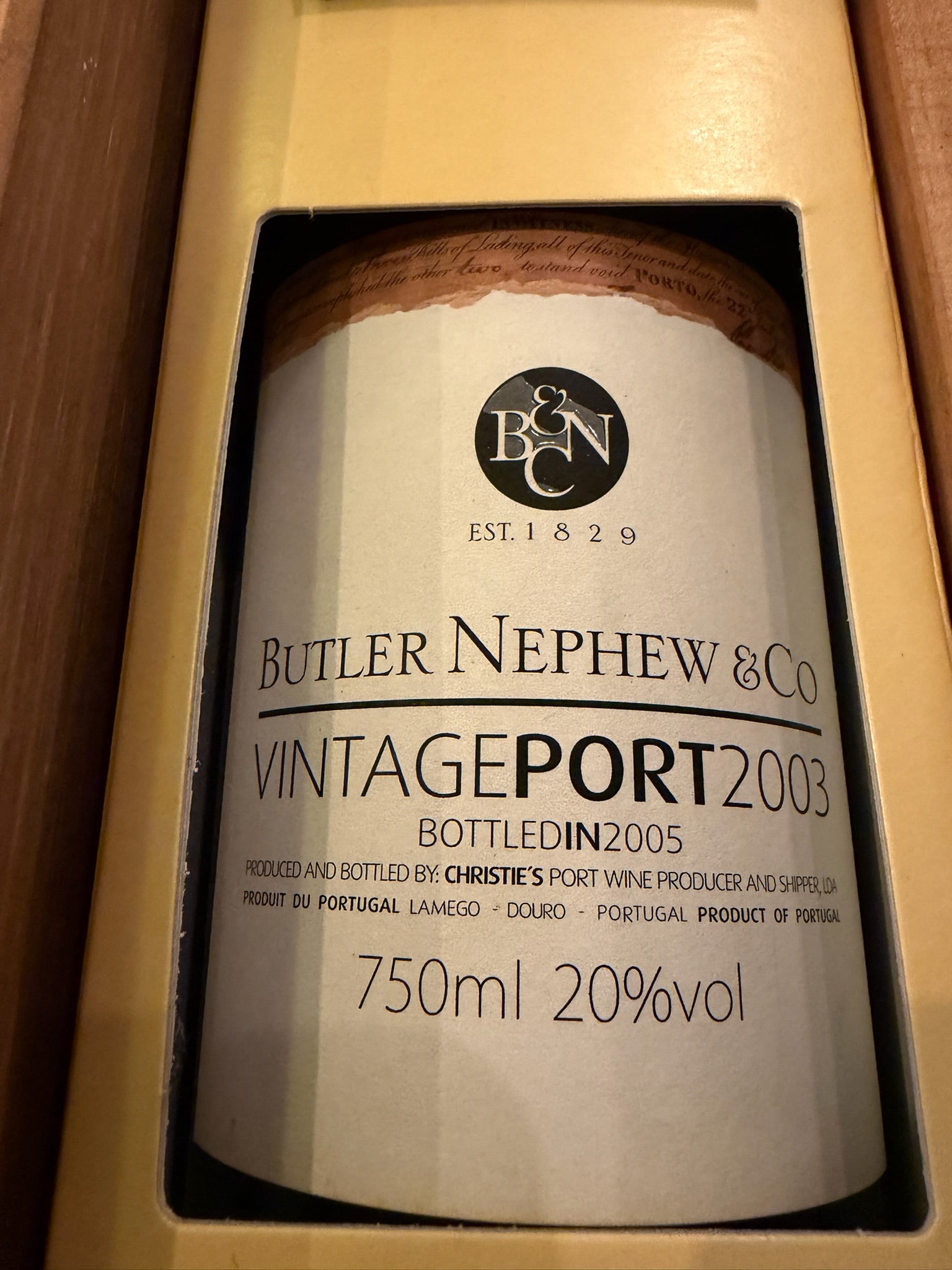Butler Nephew & Co. Vintage Port 2003 75cl