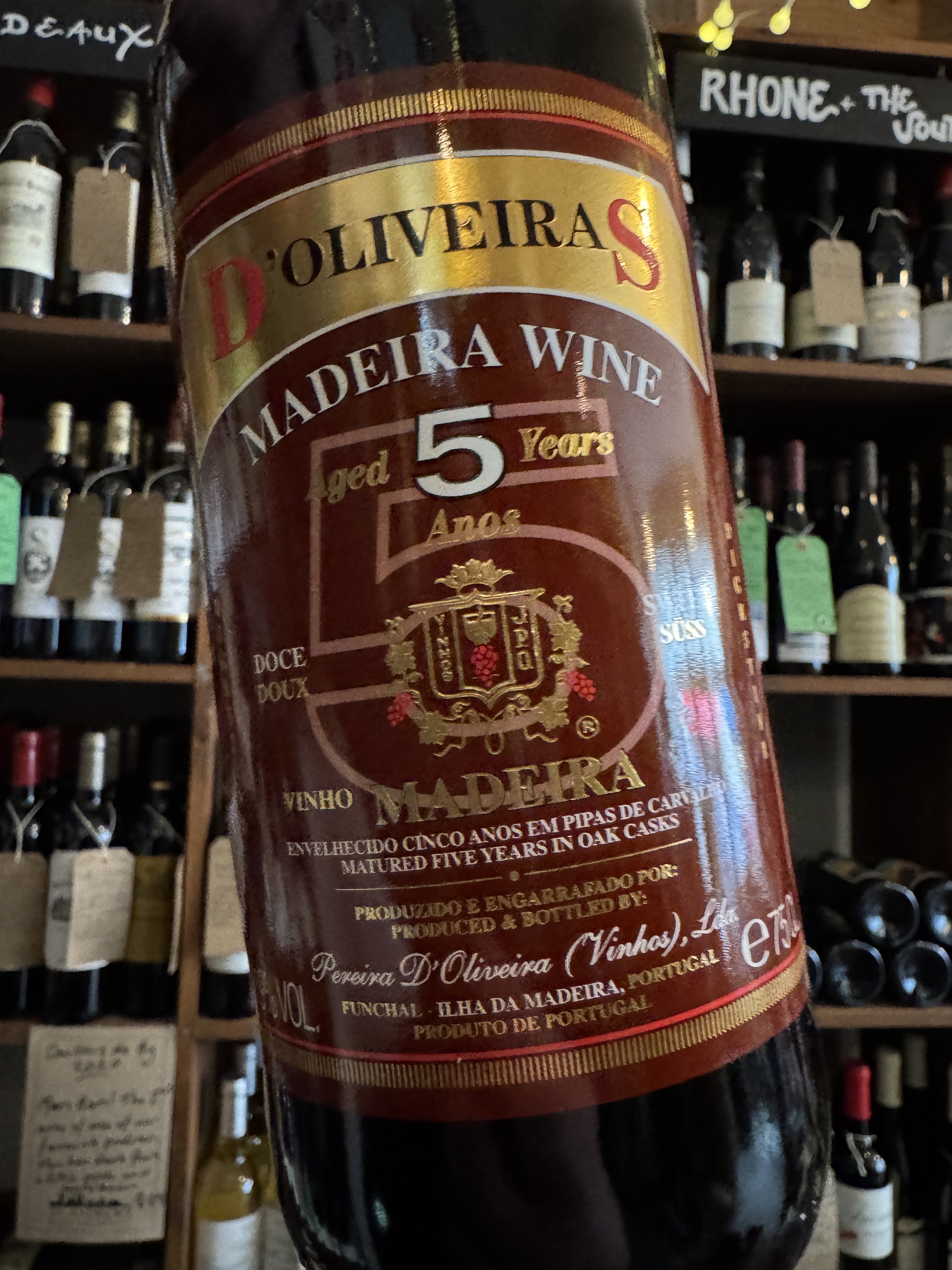 D'Oliveiras 5 Year Old Sweet Madeira Red Label 75cl