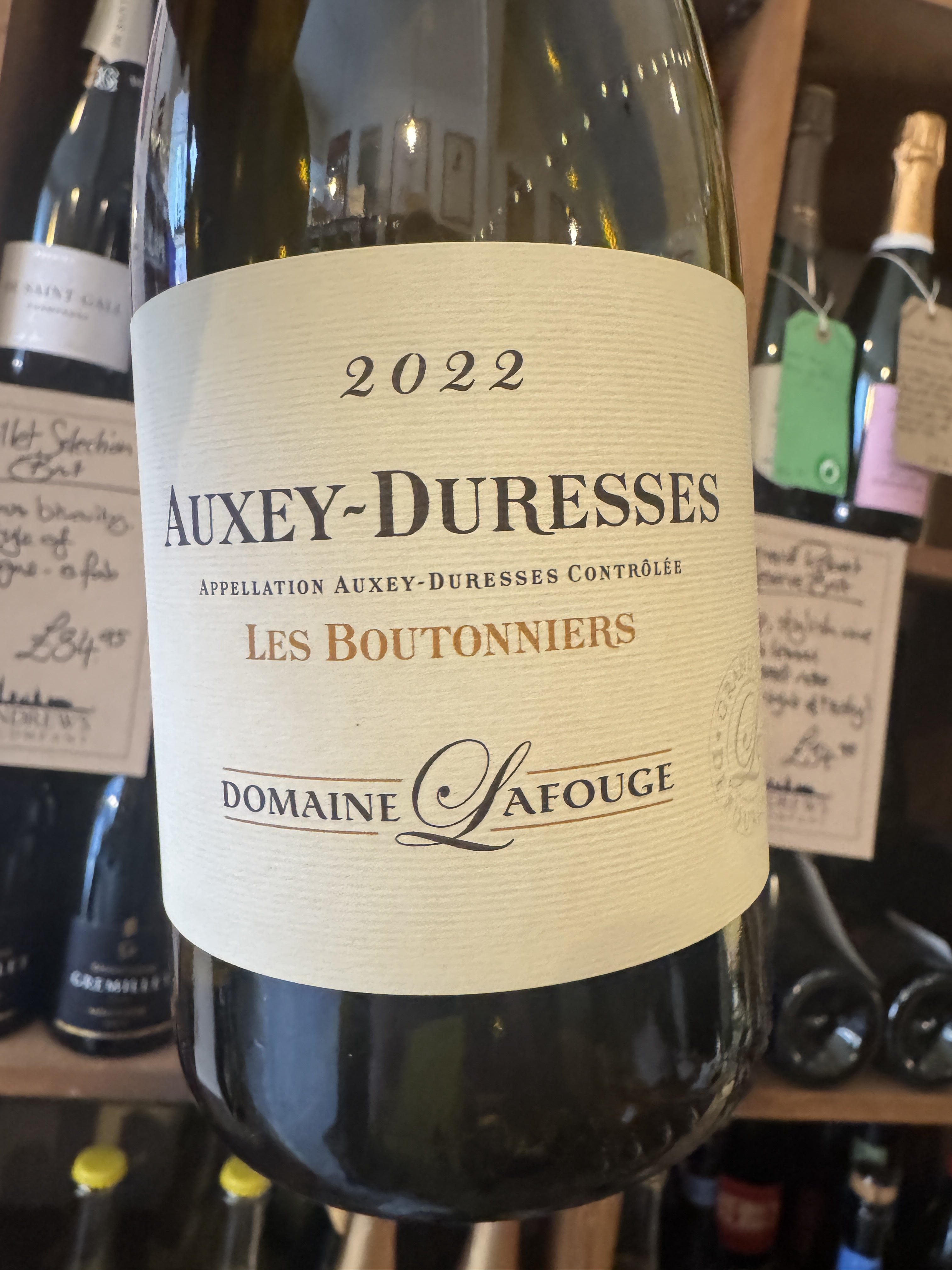 Domaine Lafouge Auxey Duresses Les Boutonniers Blanc 2022 75cl