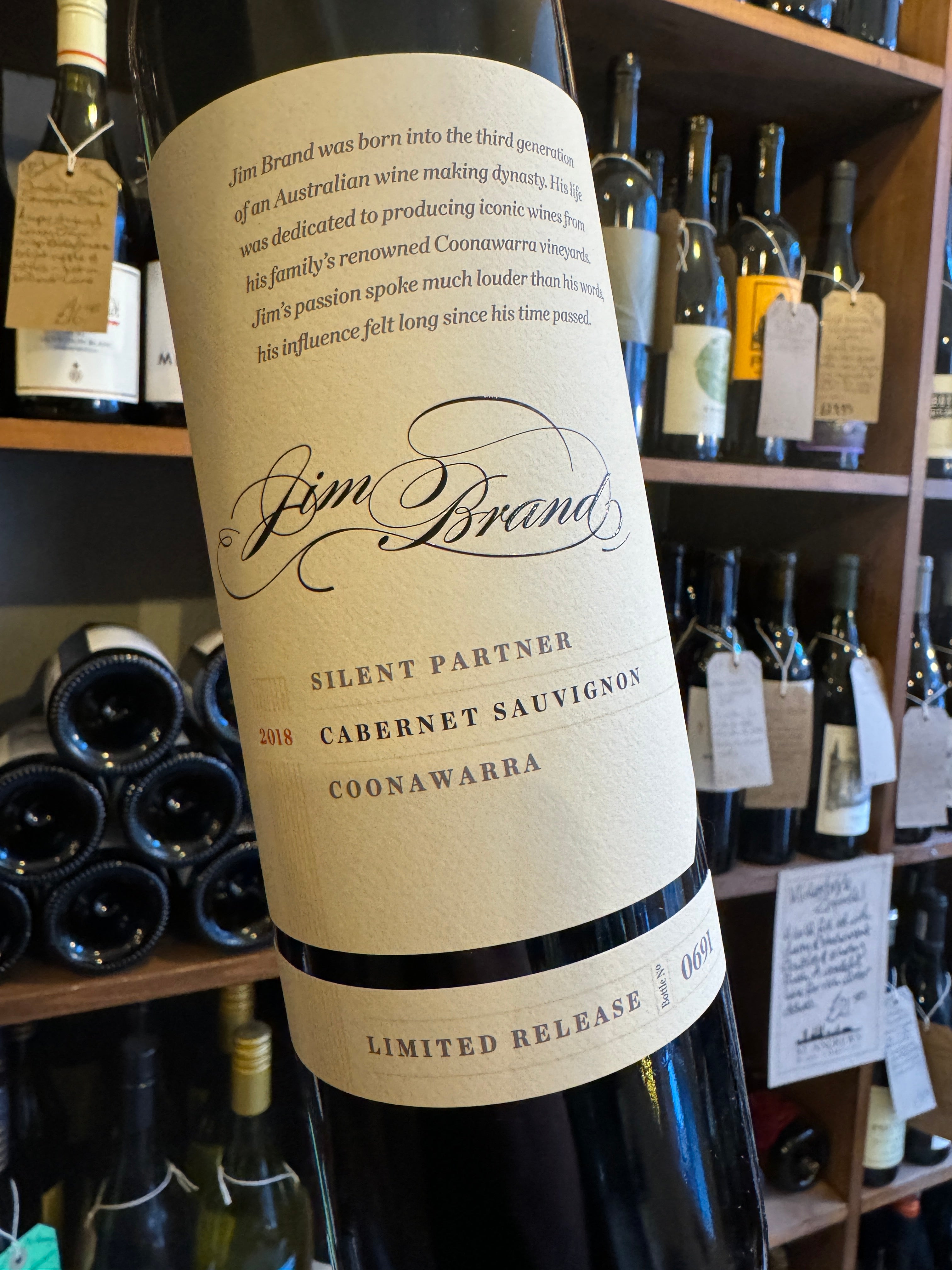 Brand & Sons Jim Brand Silent Partner Cabernet Sauvignon 2018 75cl