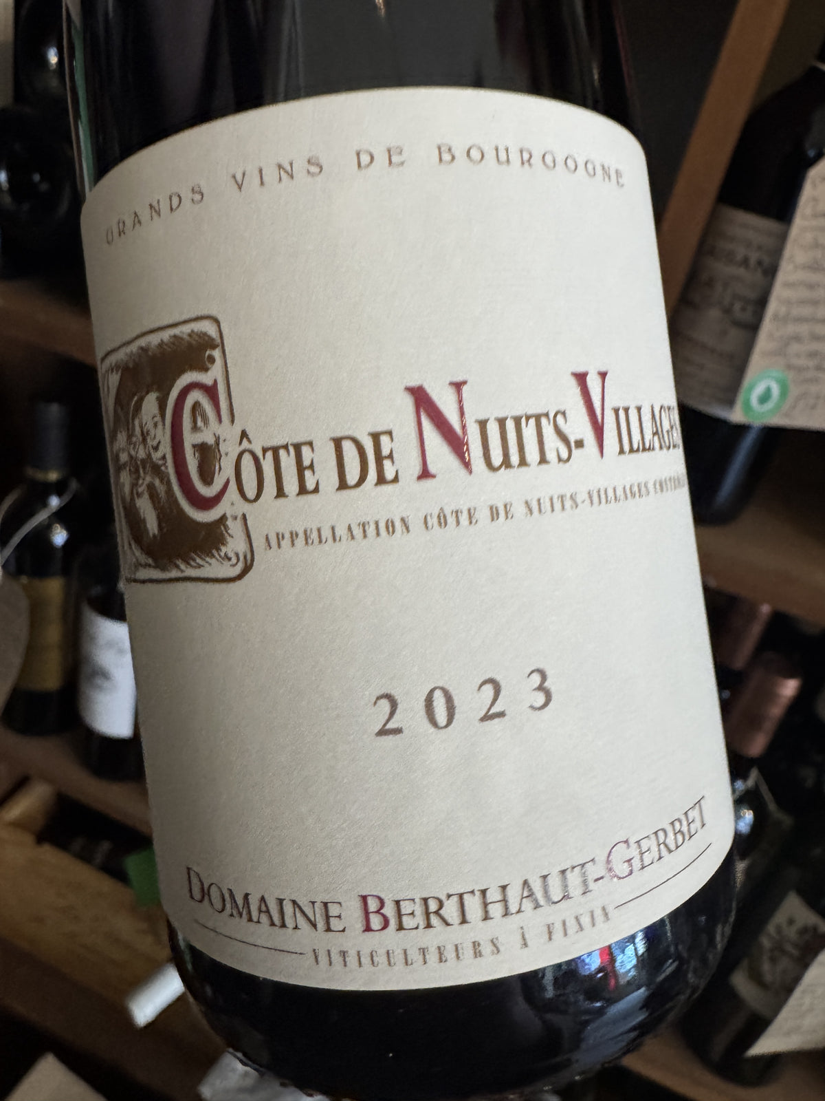 Domaine Berthaut-Gerbet Cote de Nuits Villages 2023 75cl