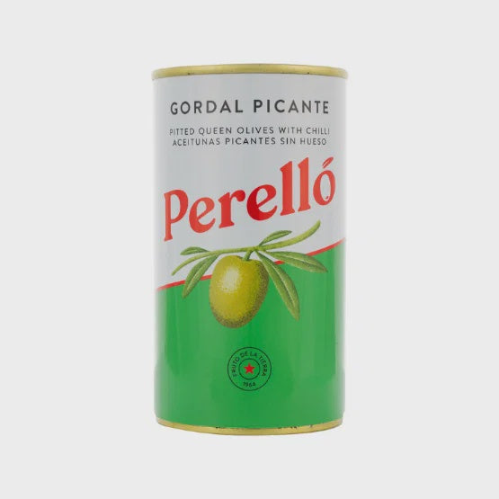 Perello Pitted Gordal Olives with Chilli 150g