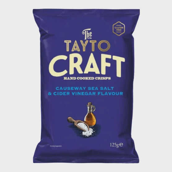 Tayto Craft Causeway Sea Salt & Malt Vinegar Crisps 125g