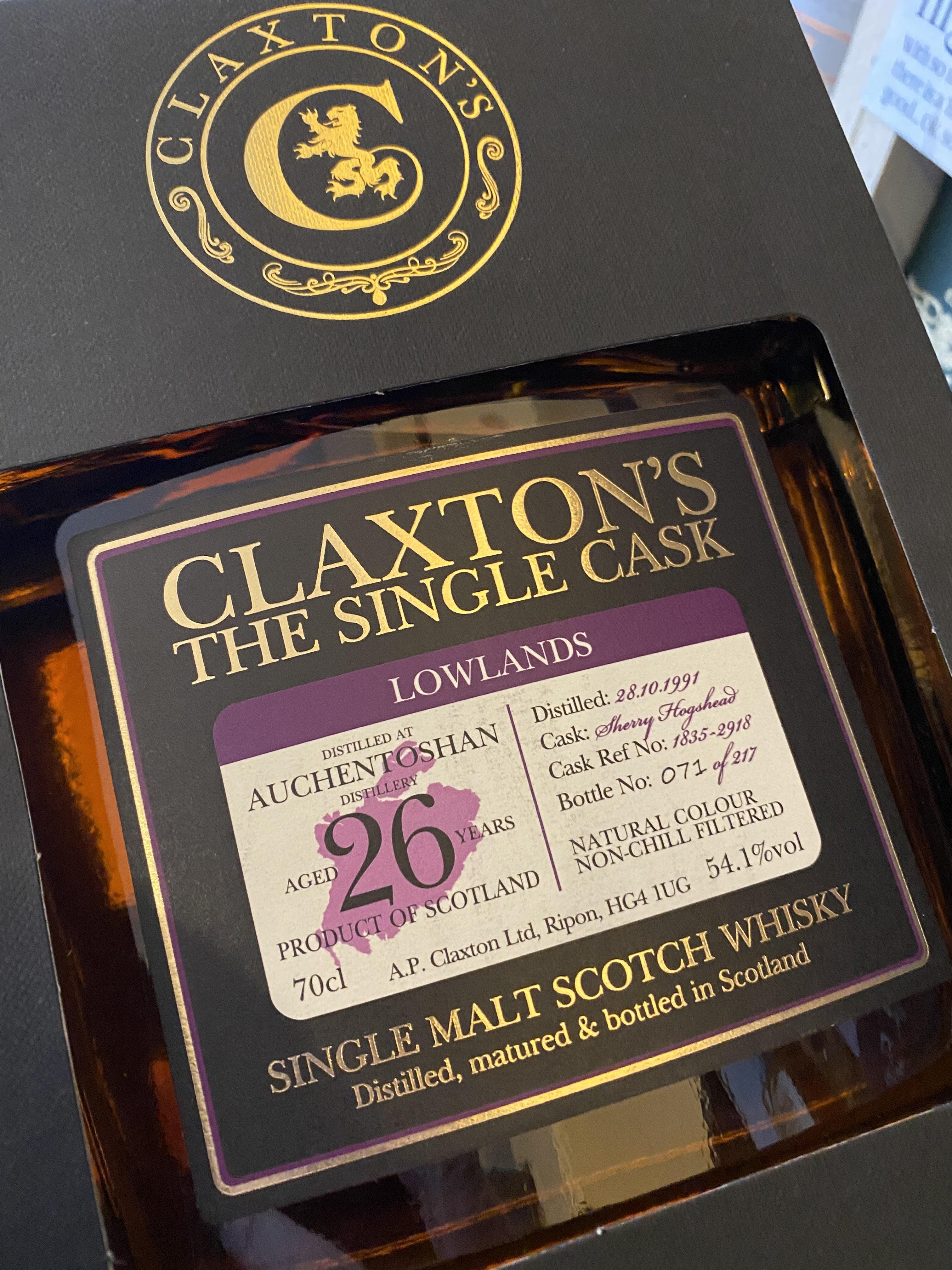 Claxton's Auchentoshan 1991 26 Year Old 70cl