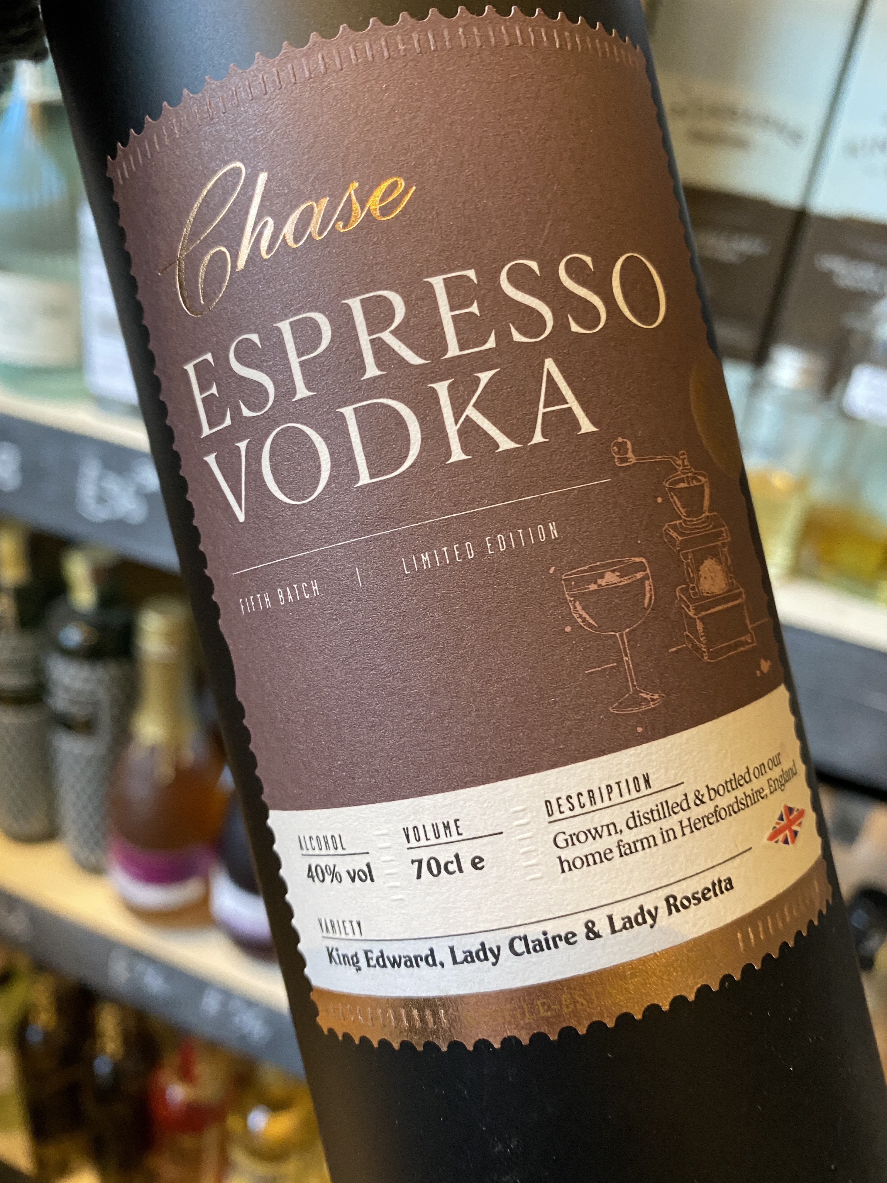 Chase Espresso Vodka 70cl