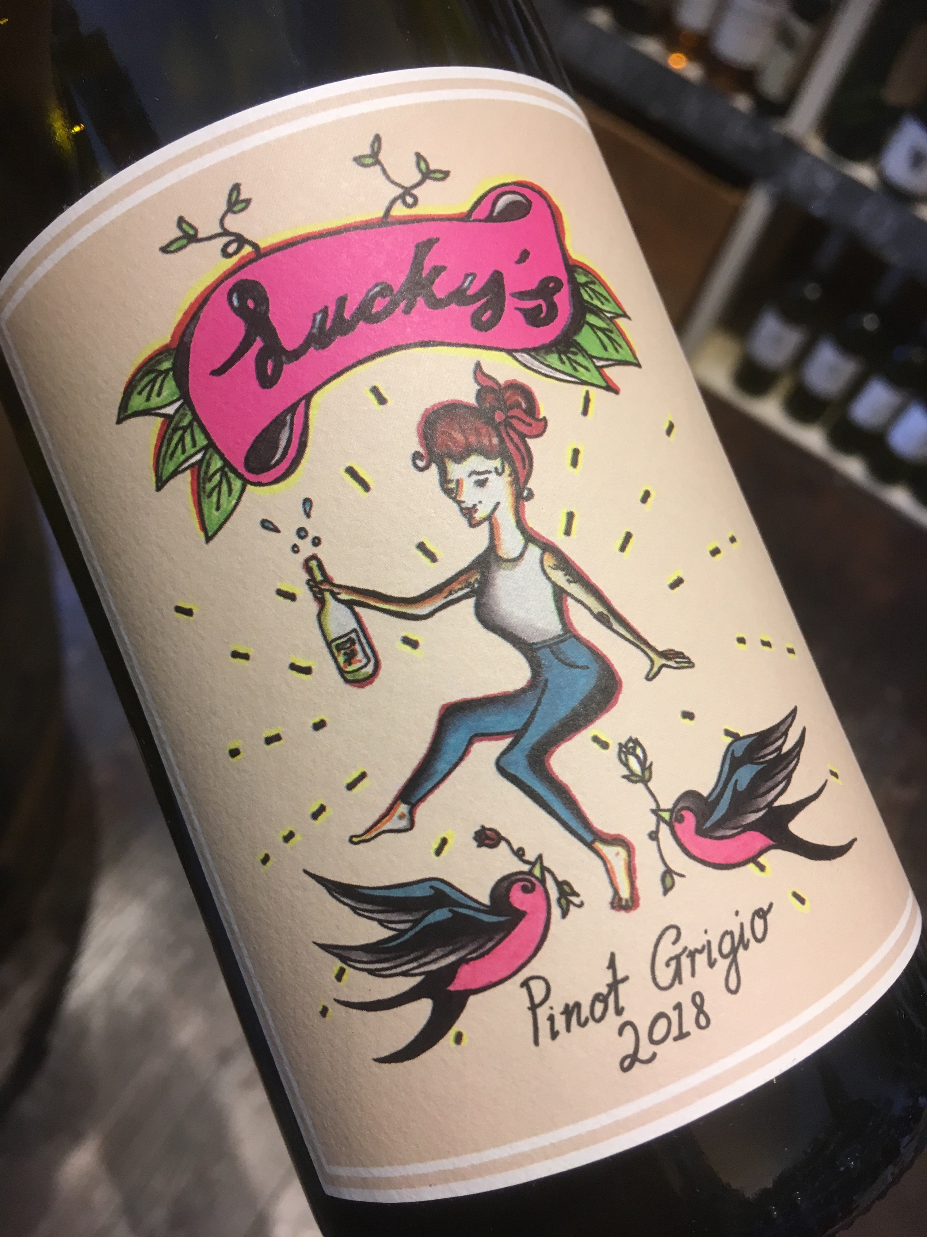 From Sunday's "Lucky's" Pinot Grigio 2018 75cl