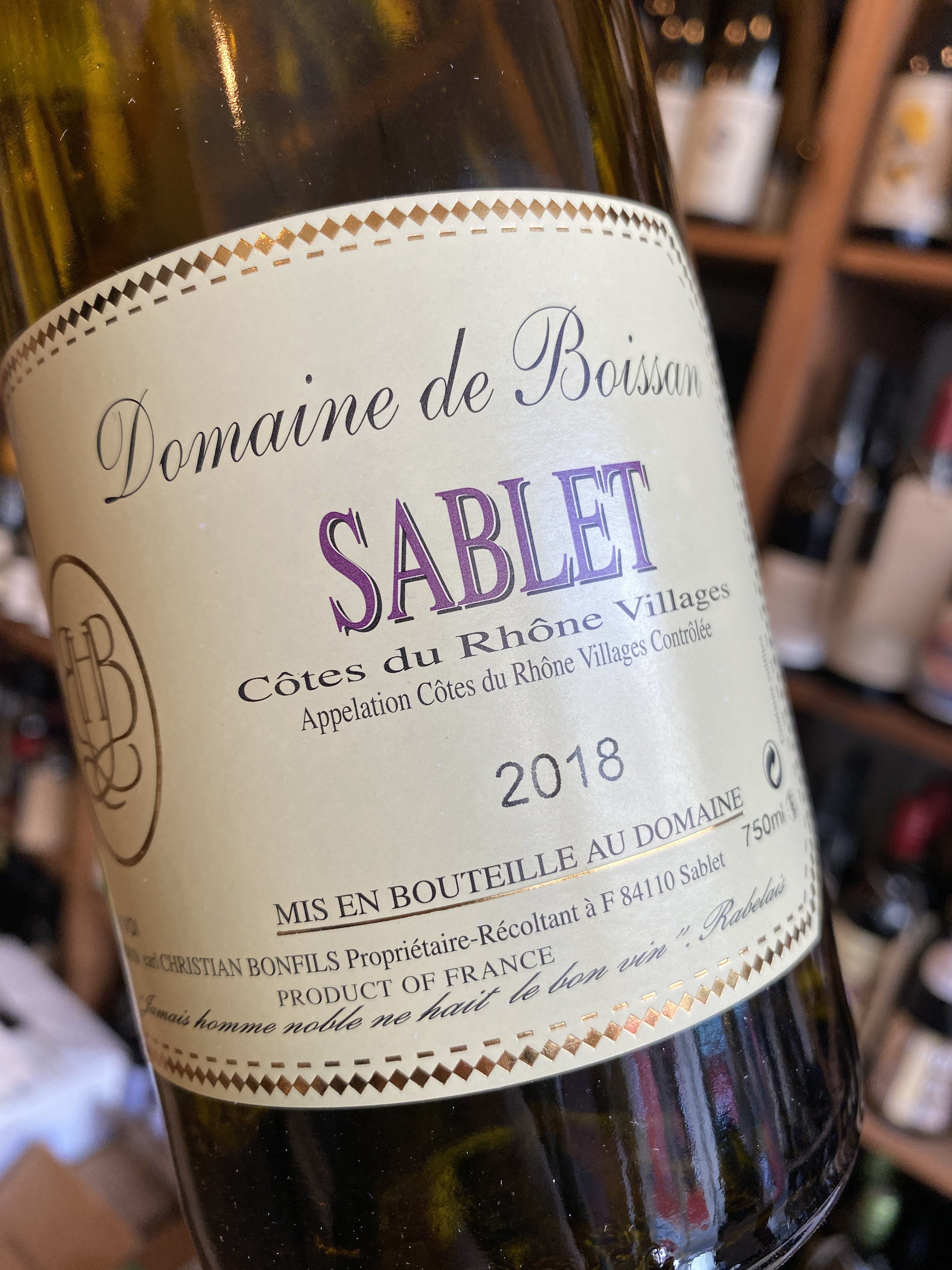 Domaine de Boissan Sablet Blanc 2017 75cl