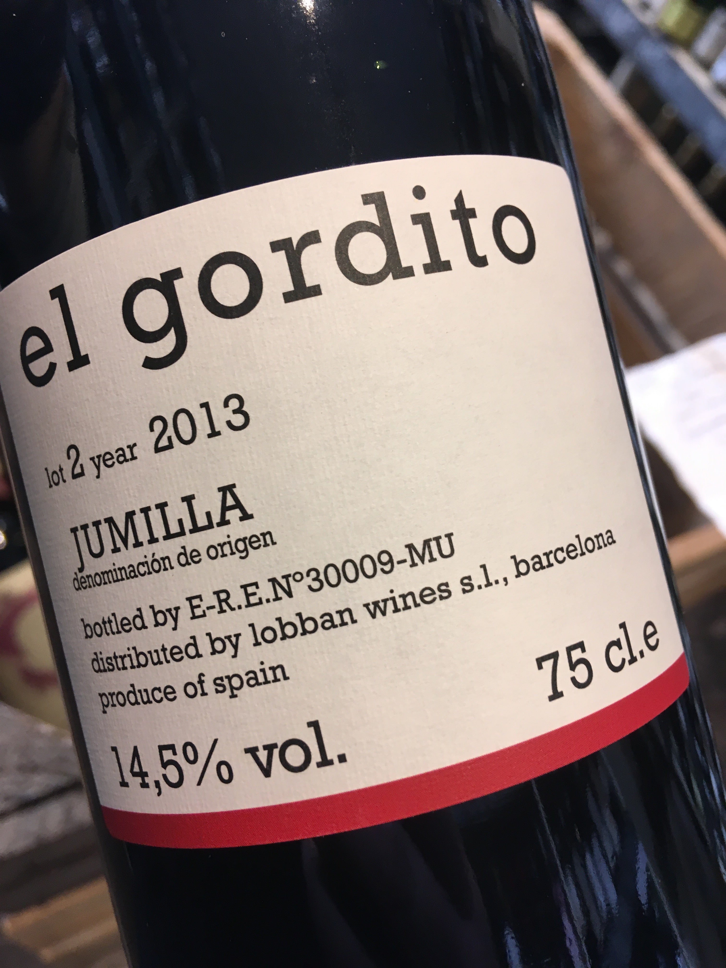Lobban Wines El Gordito 2013 75cl