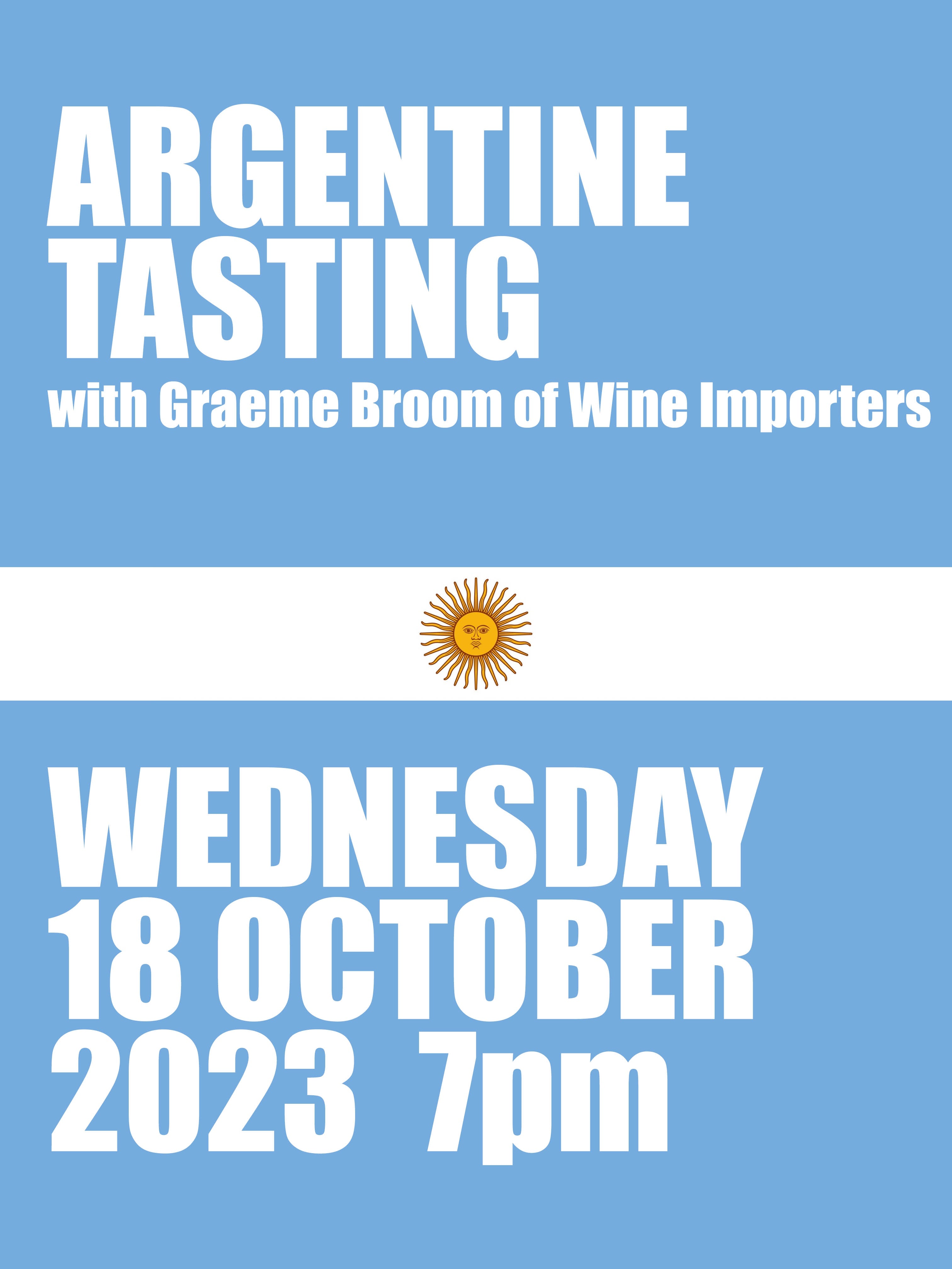Argentine Tasting with Graeme Broom