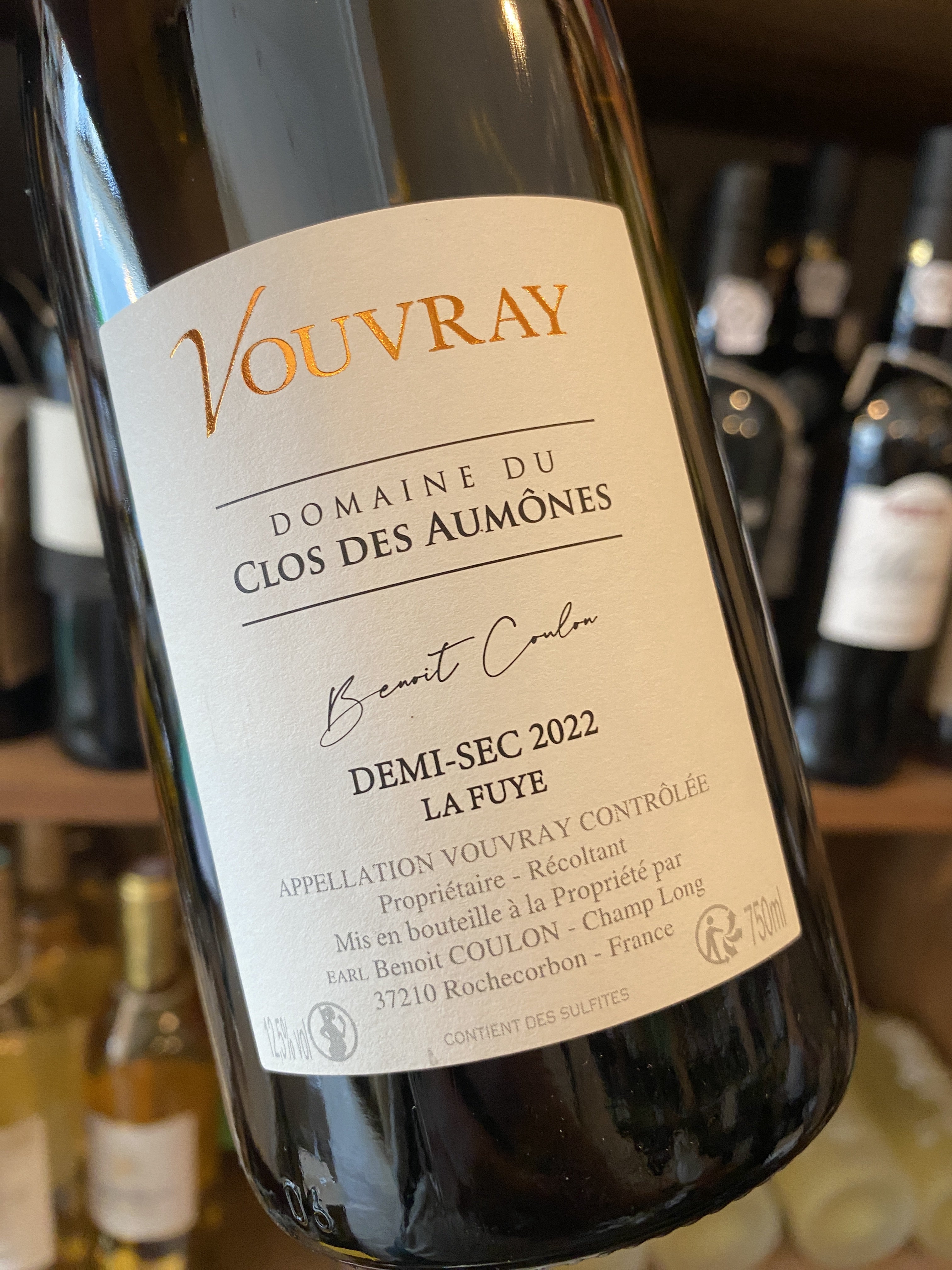 Domaine des Aumones Vouvray Demi-Sec La Fuye 2022 75cl
