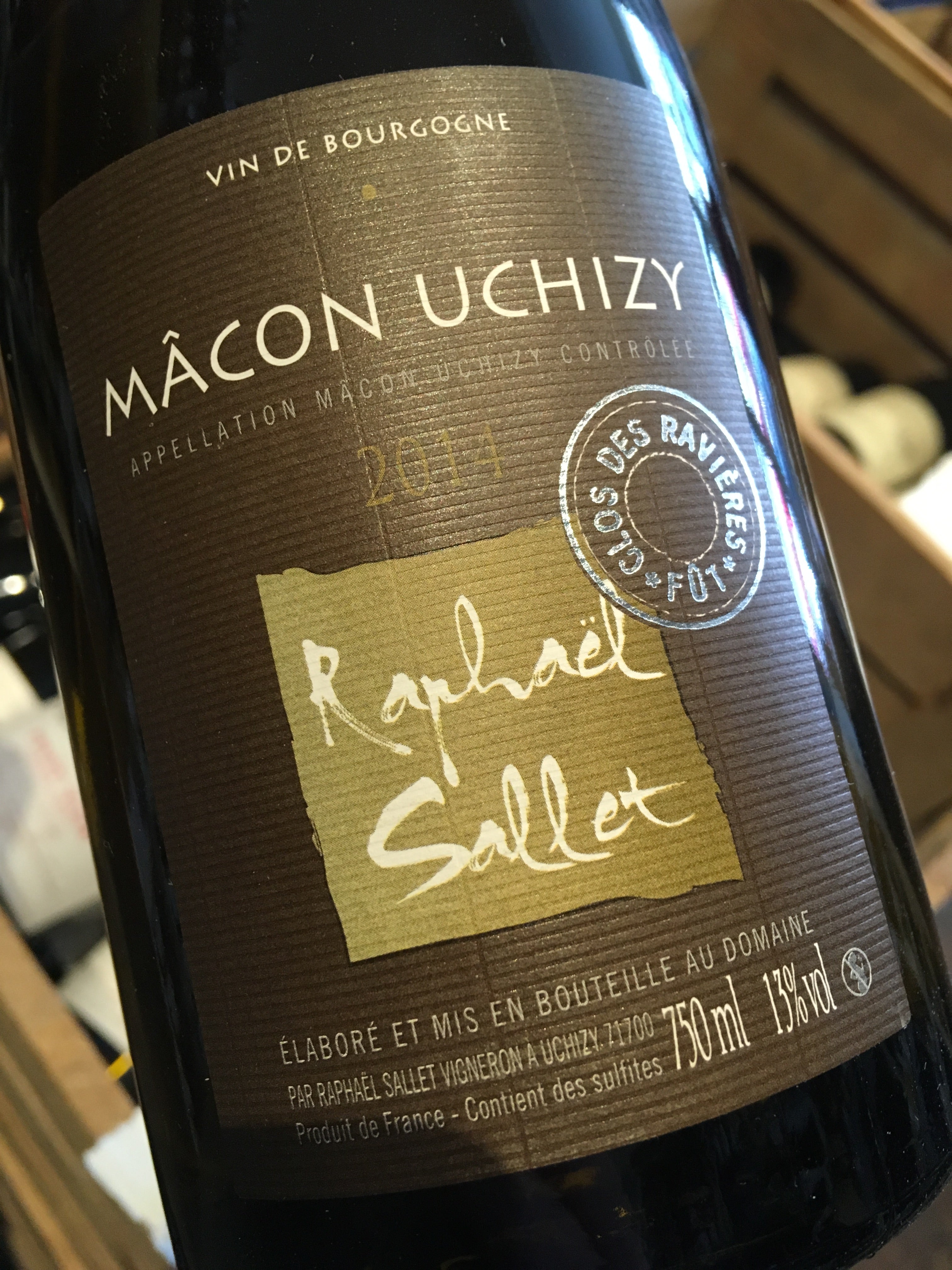 Domaine l'Arfentiere Raphael Sallet Clos des Ravieres Macon Uchizy 2021 75cl