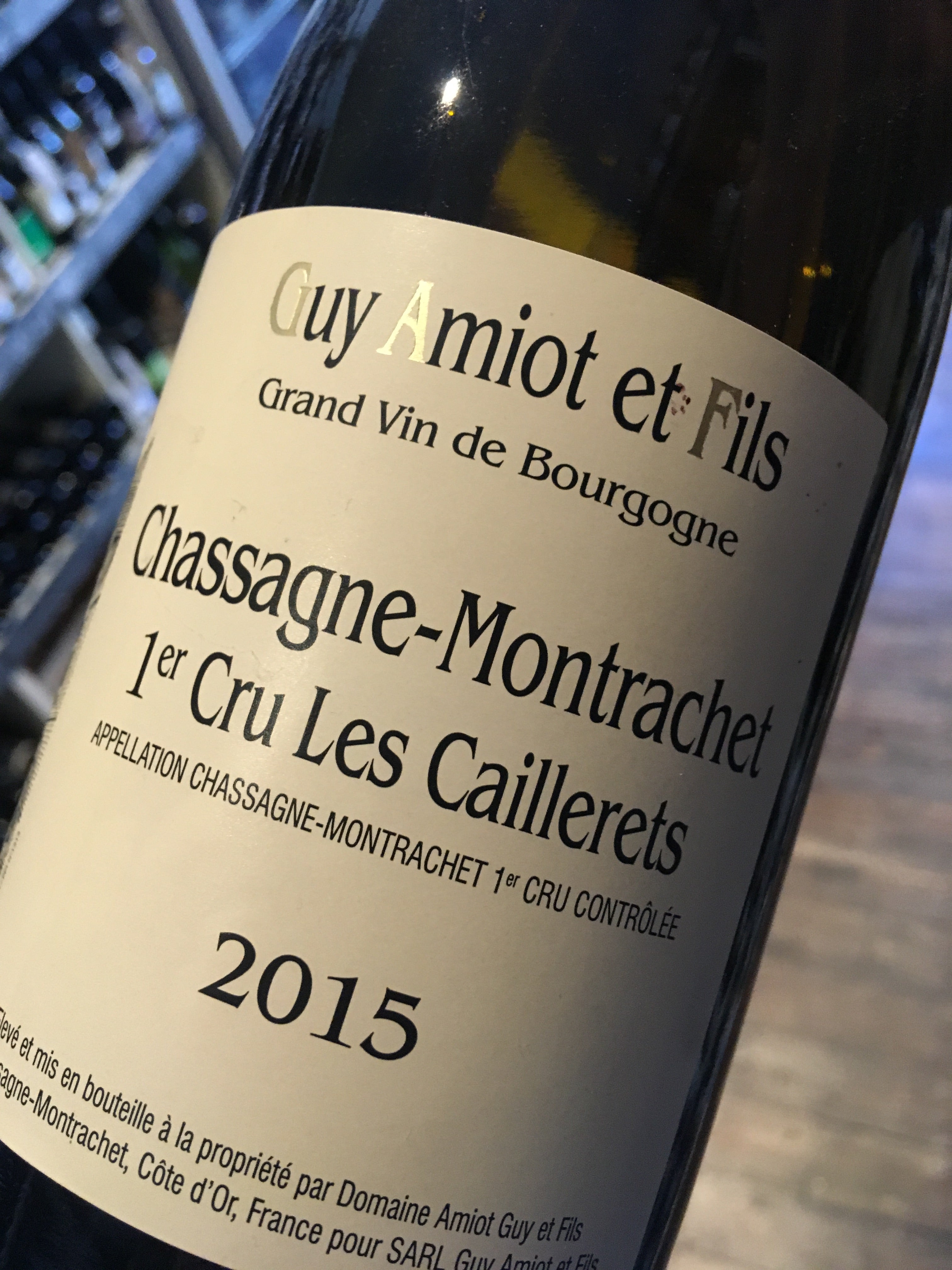Domaine Guy Amiot Chassagne Montrachet 1er Cru Les Caillerets 2015 75cl