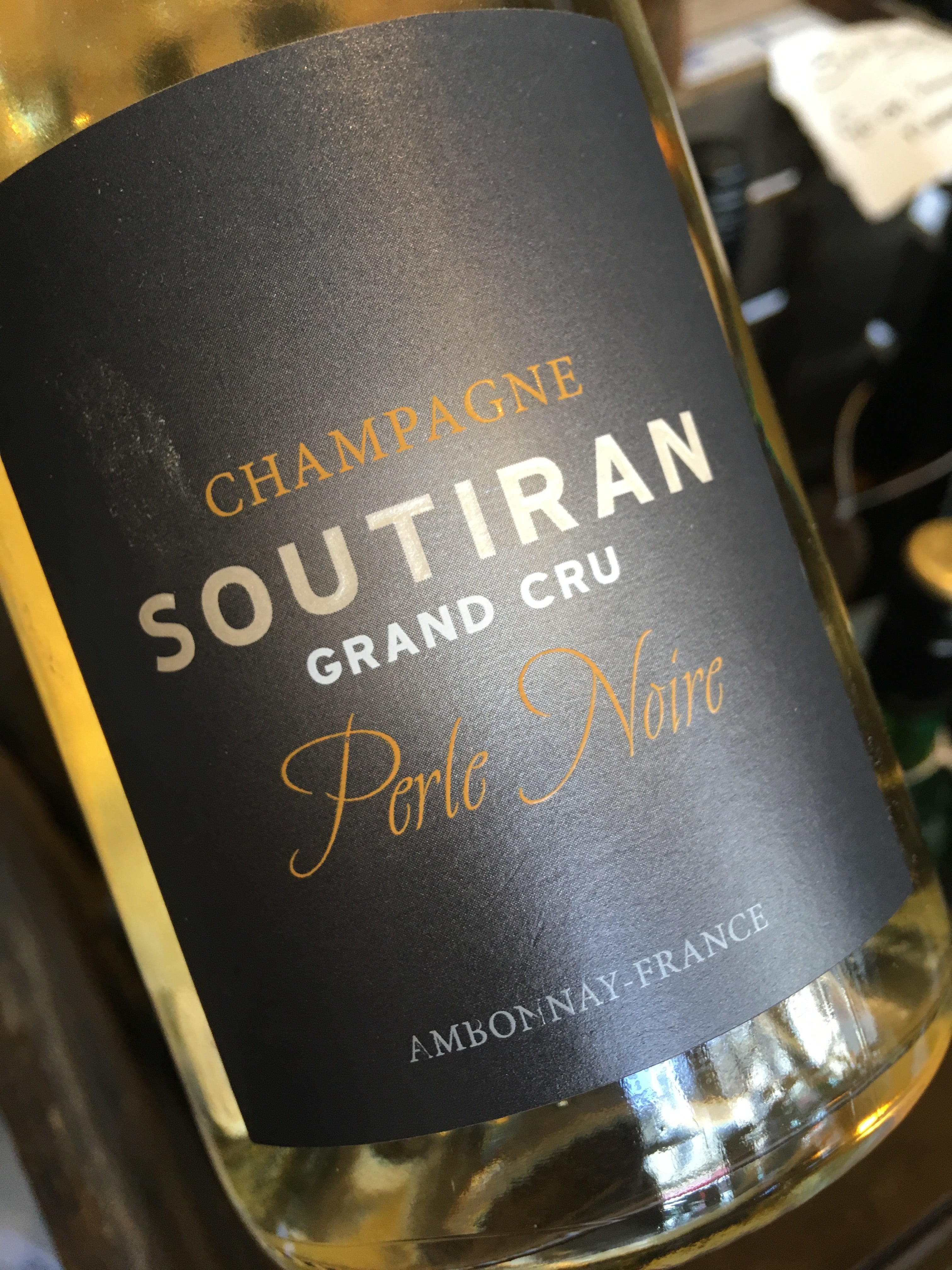 Champagne Soutiran Perle Noire Brut Grand Cru NV 75cl