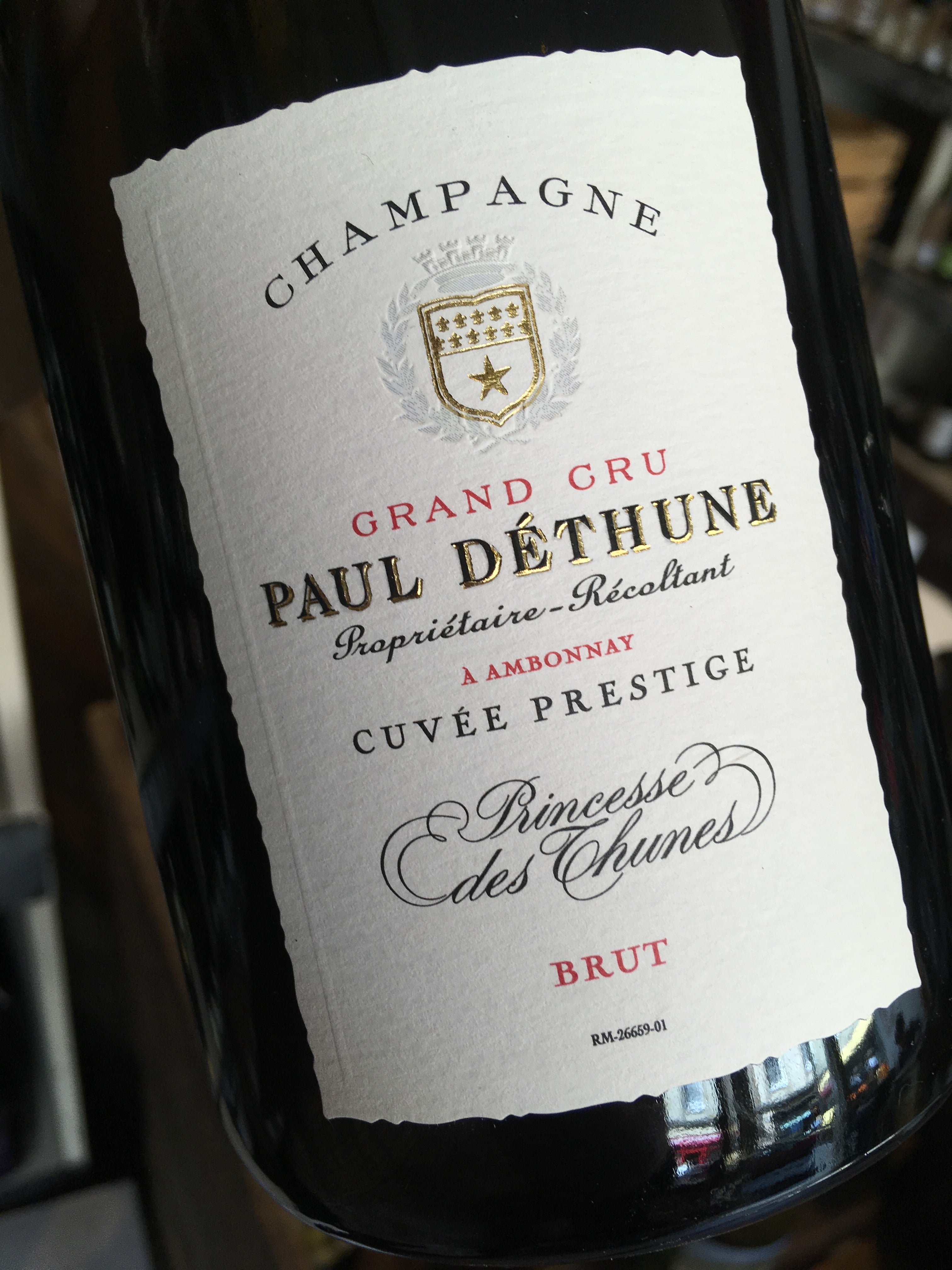Champagne Paul Dethune Grand Cru Cuvee Prestige Princesse des Thunes NV 75cl