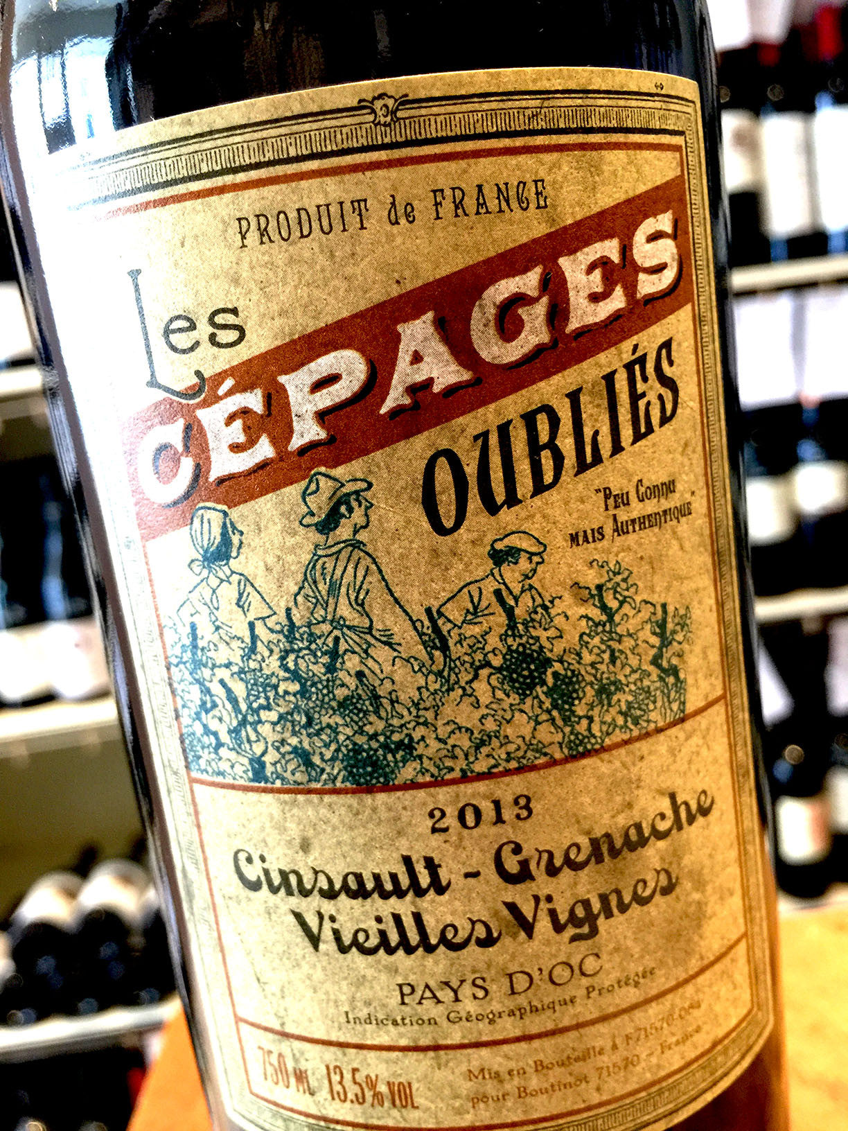 Les Cepages Oublies Cinsault Grenache Noir Vieilles Vignes 2013 75c