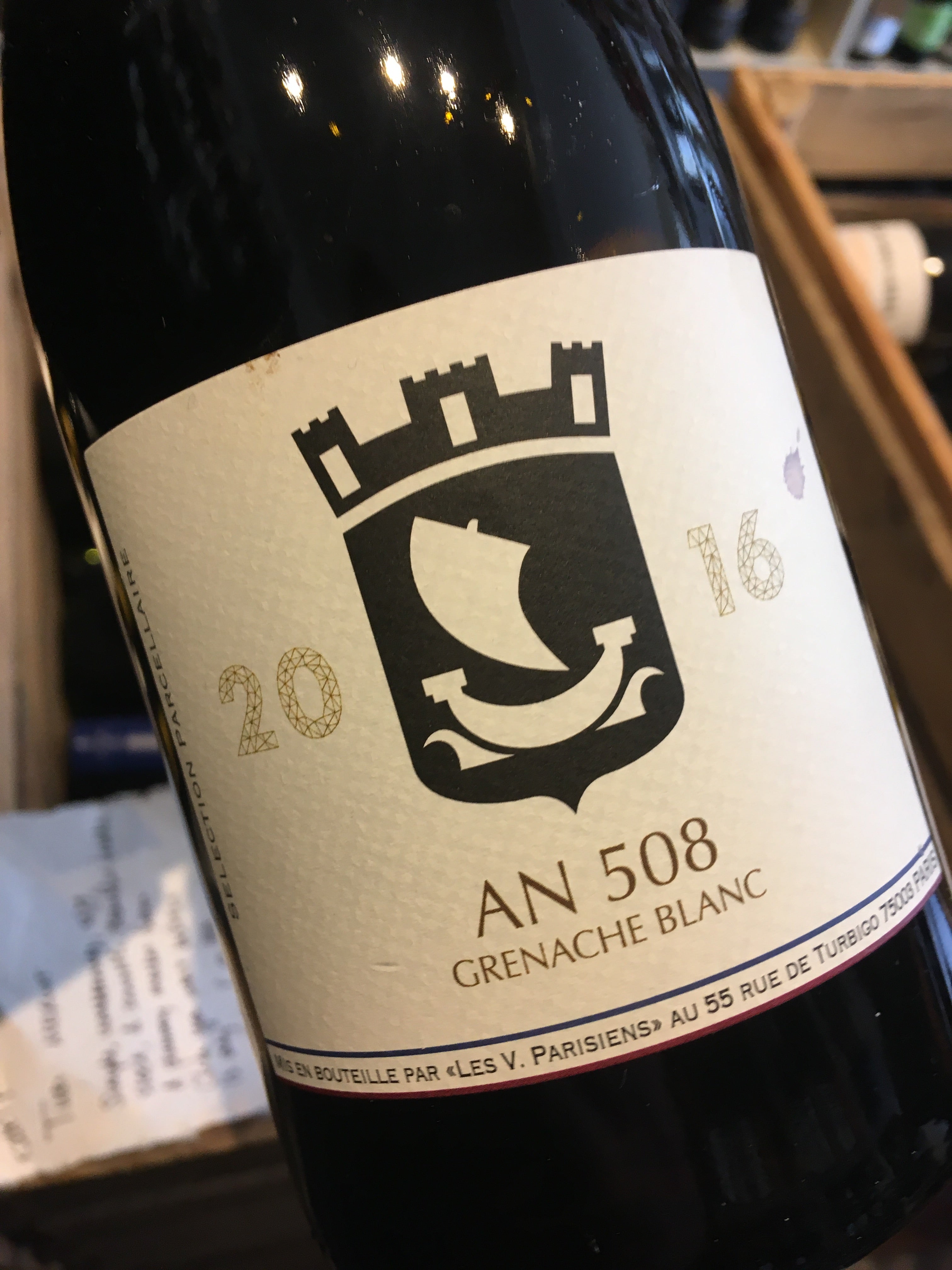 Les Vignerons Parisiens 'An 508' Grenache Blanc 2016 75cl