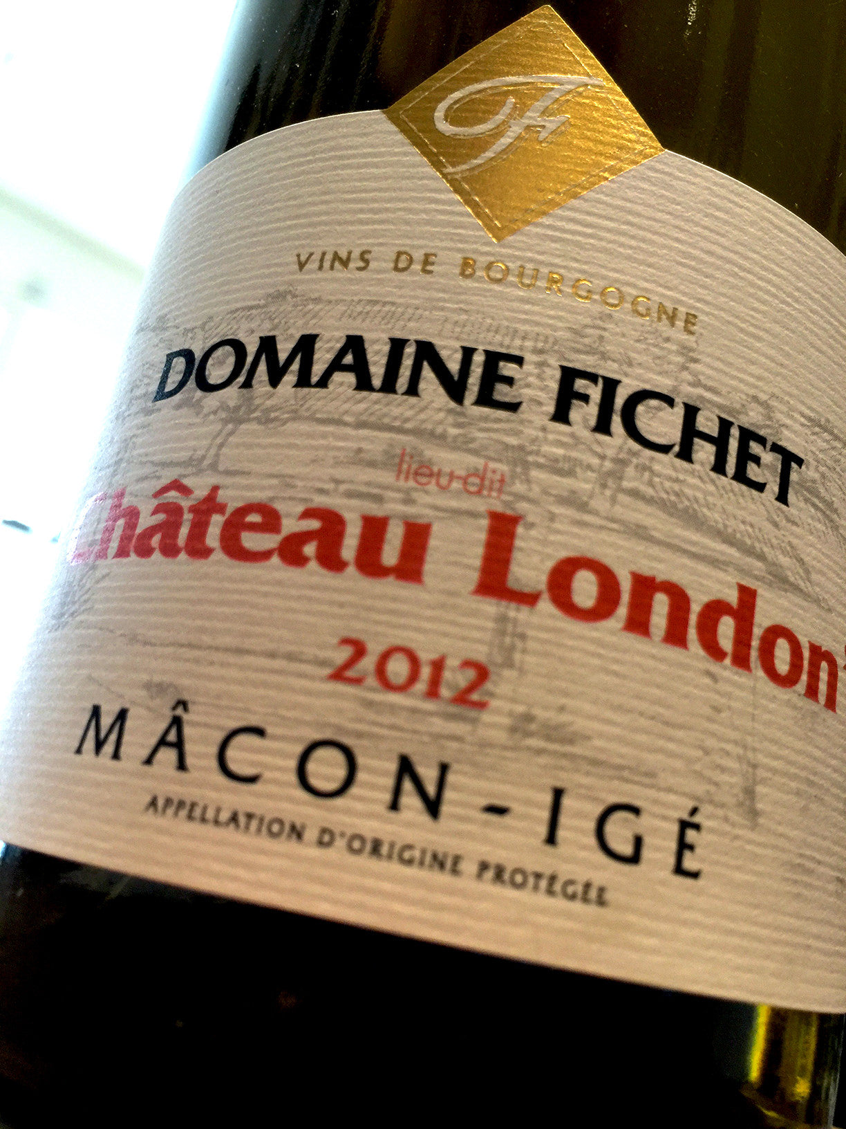 Domaine Fichet Macon Ige Chateau London 2012 75cl
