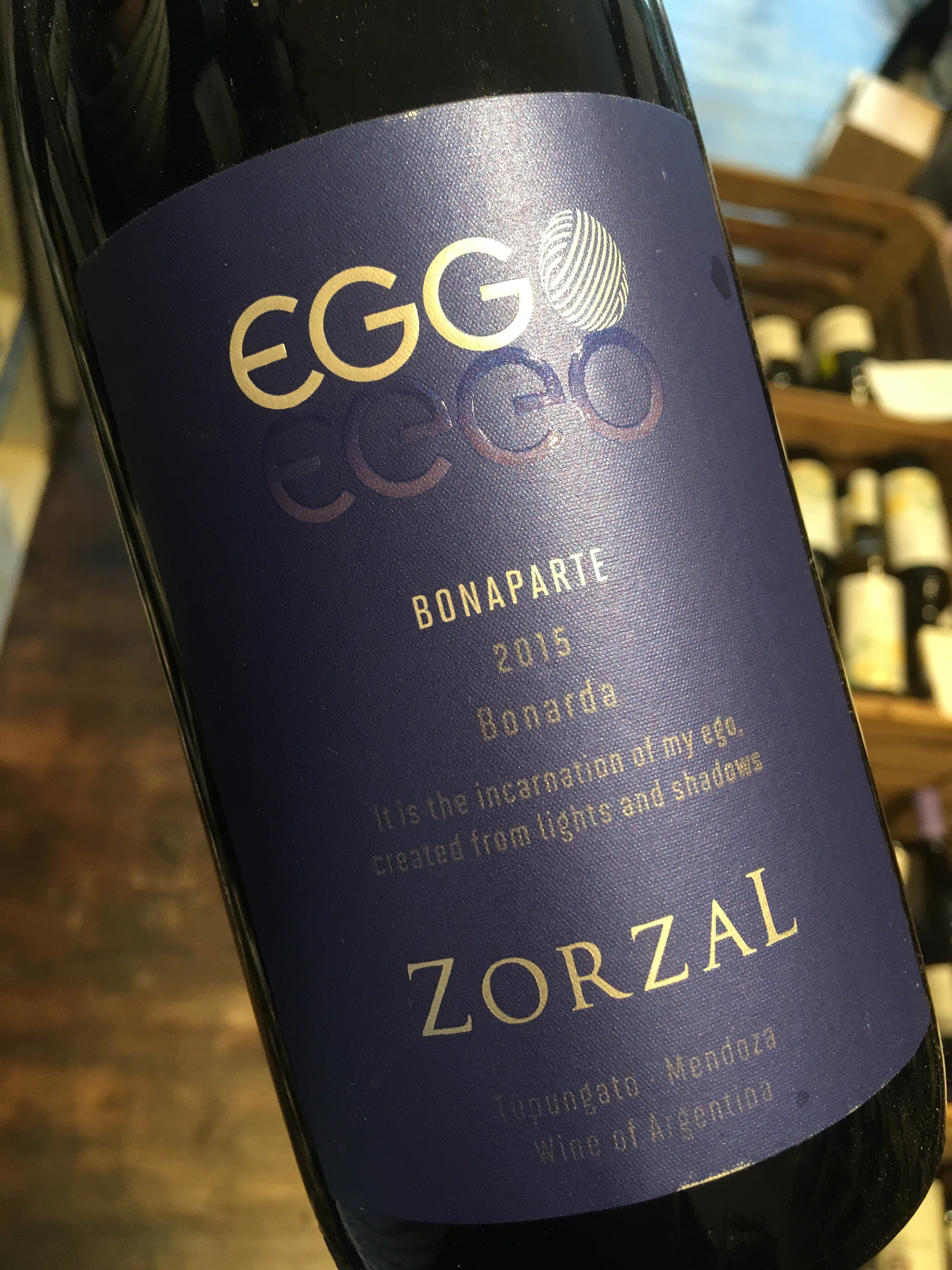 Zorzal Eggo Bonaparte Bonarda 2015 75cl