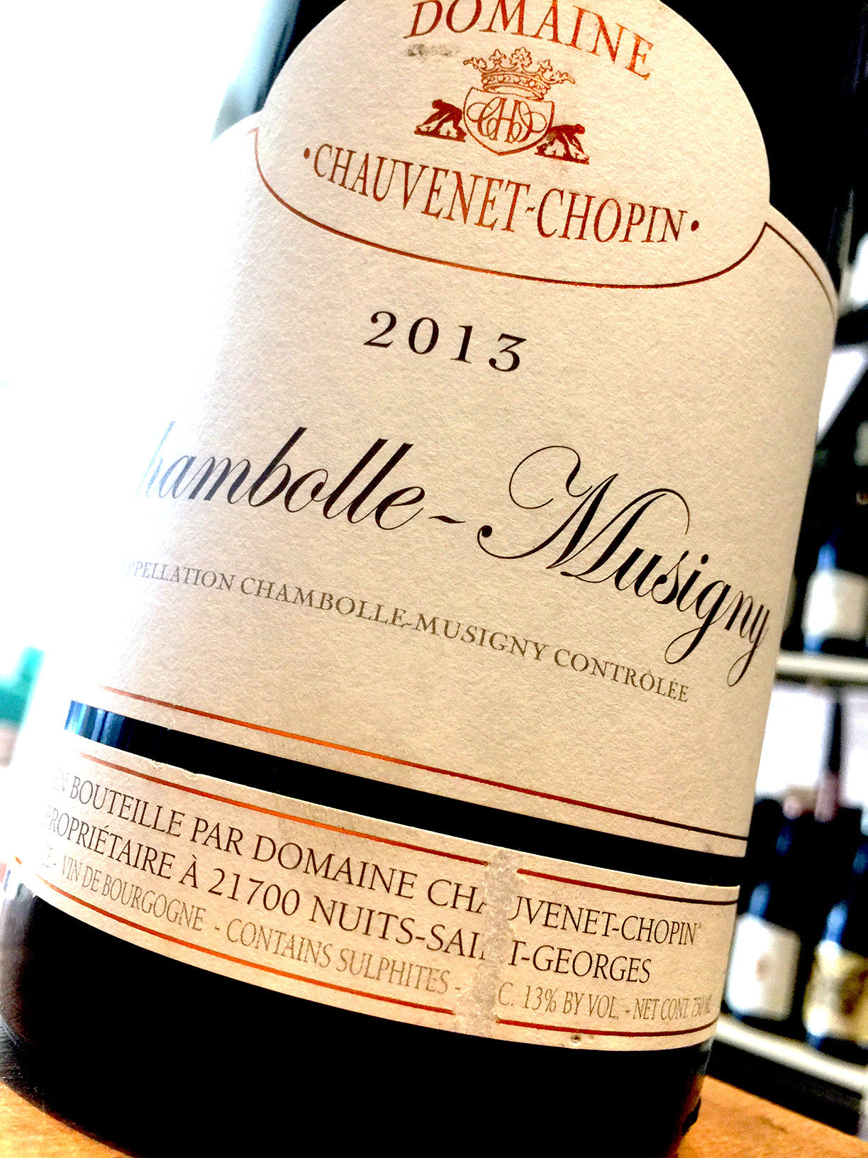 Domaine Chauvenet-Chopin Chambolle Musigny 2013 75cl