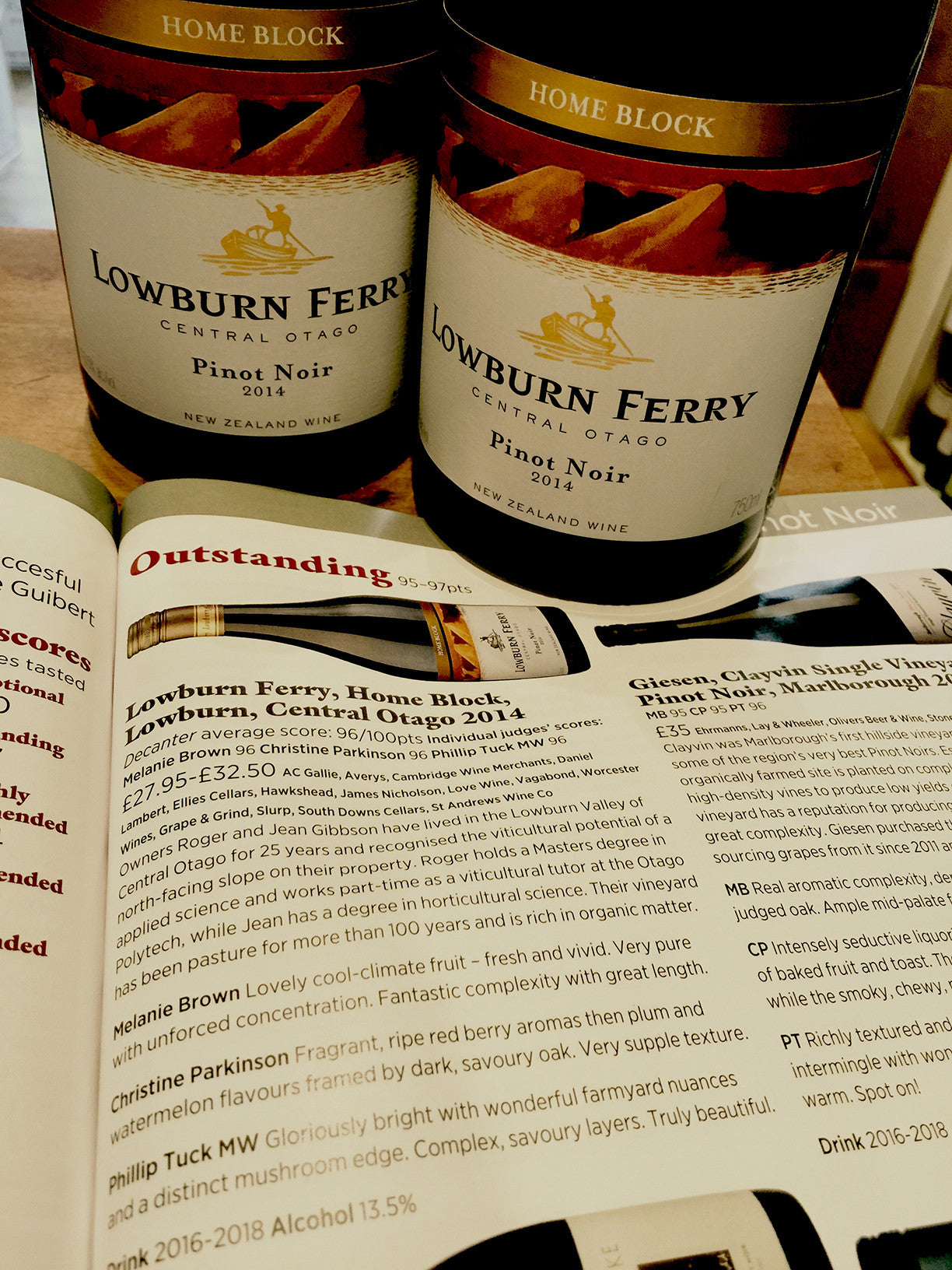 Lowburn Ferry Home Block Pinot Noir 2013 75cl