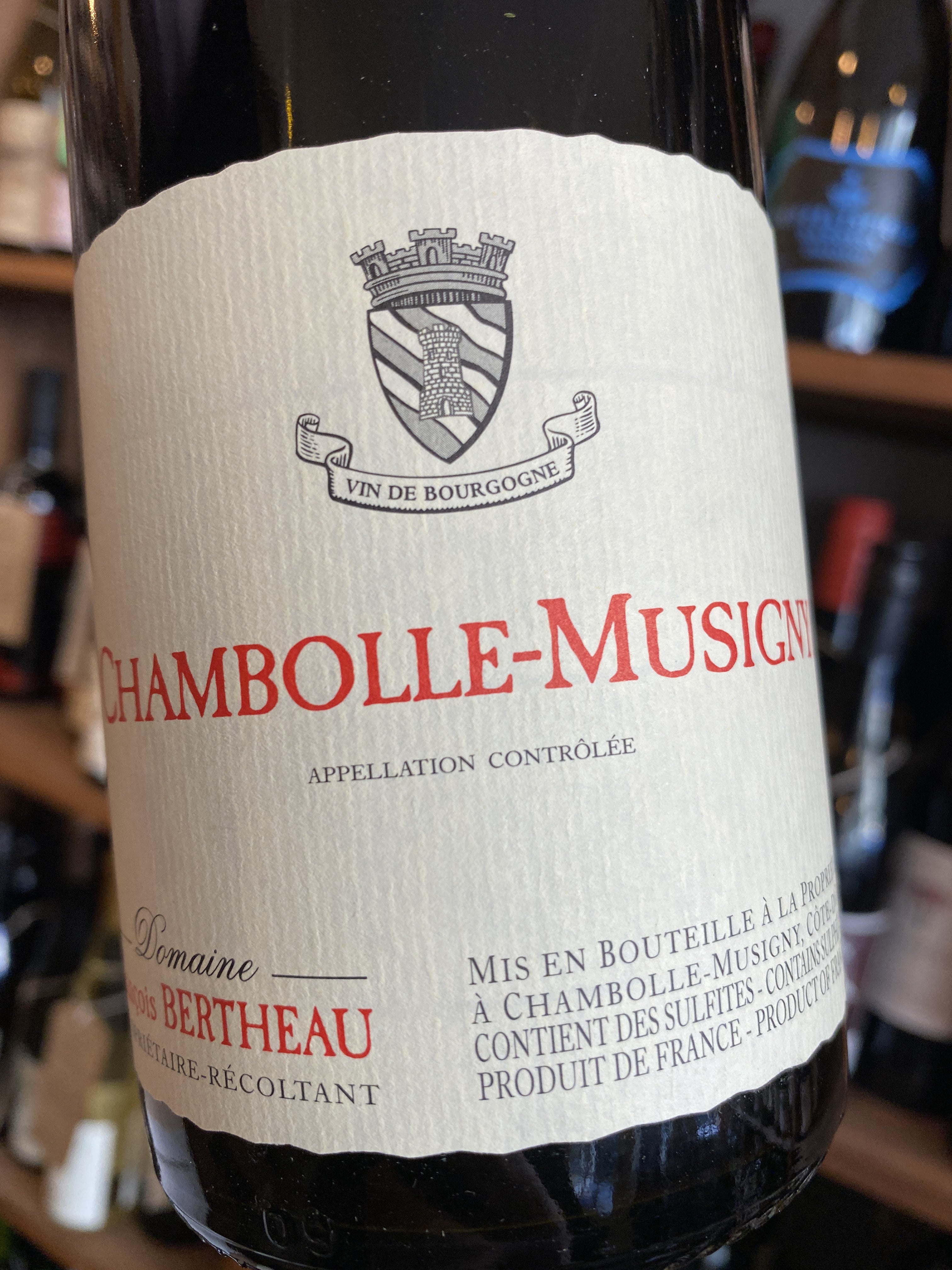 Francois Bertheau Chambolle Musigny 2018 75cl
