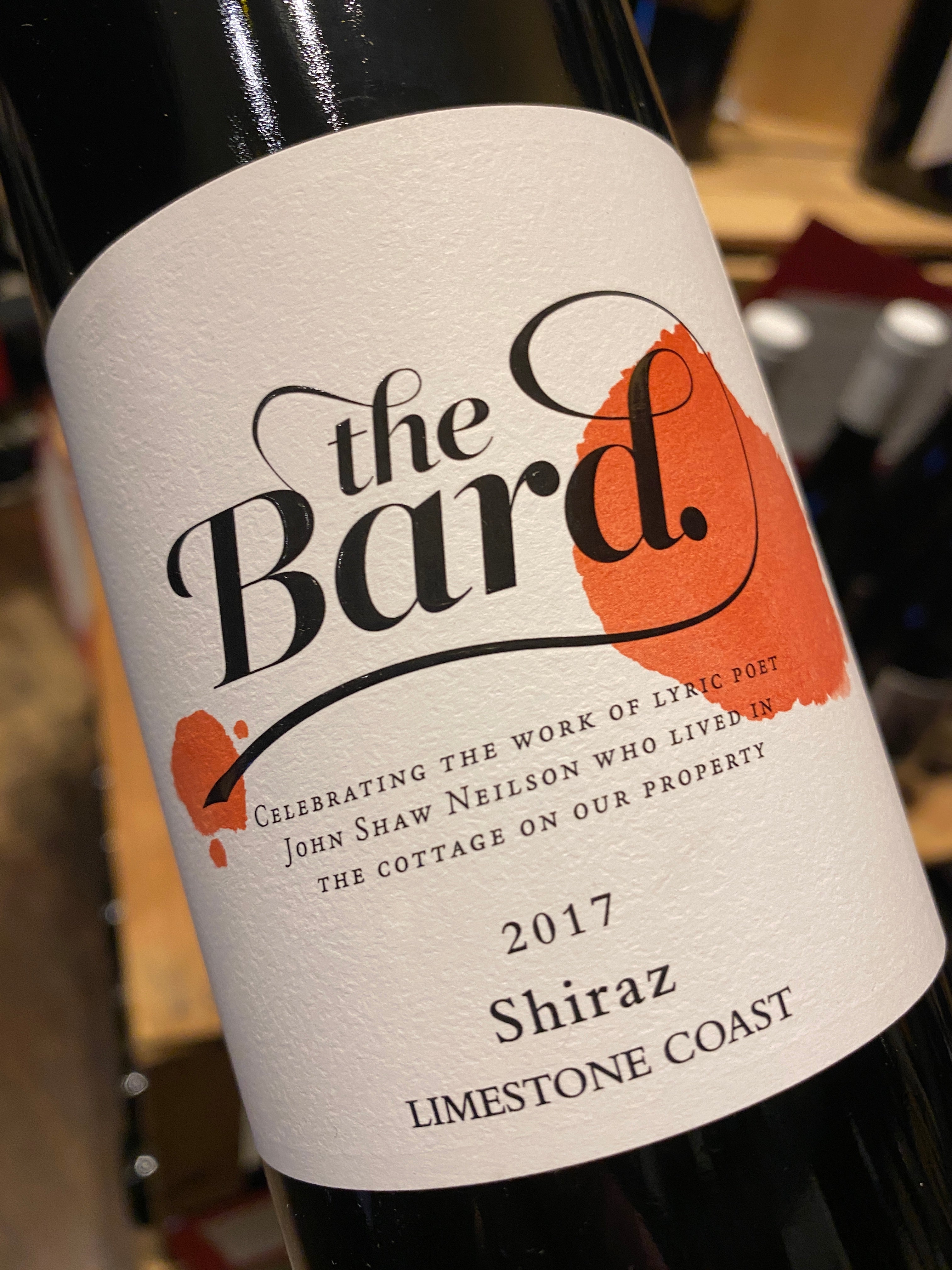 Hollick 'The Bard' Shiraz 2017 75cl