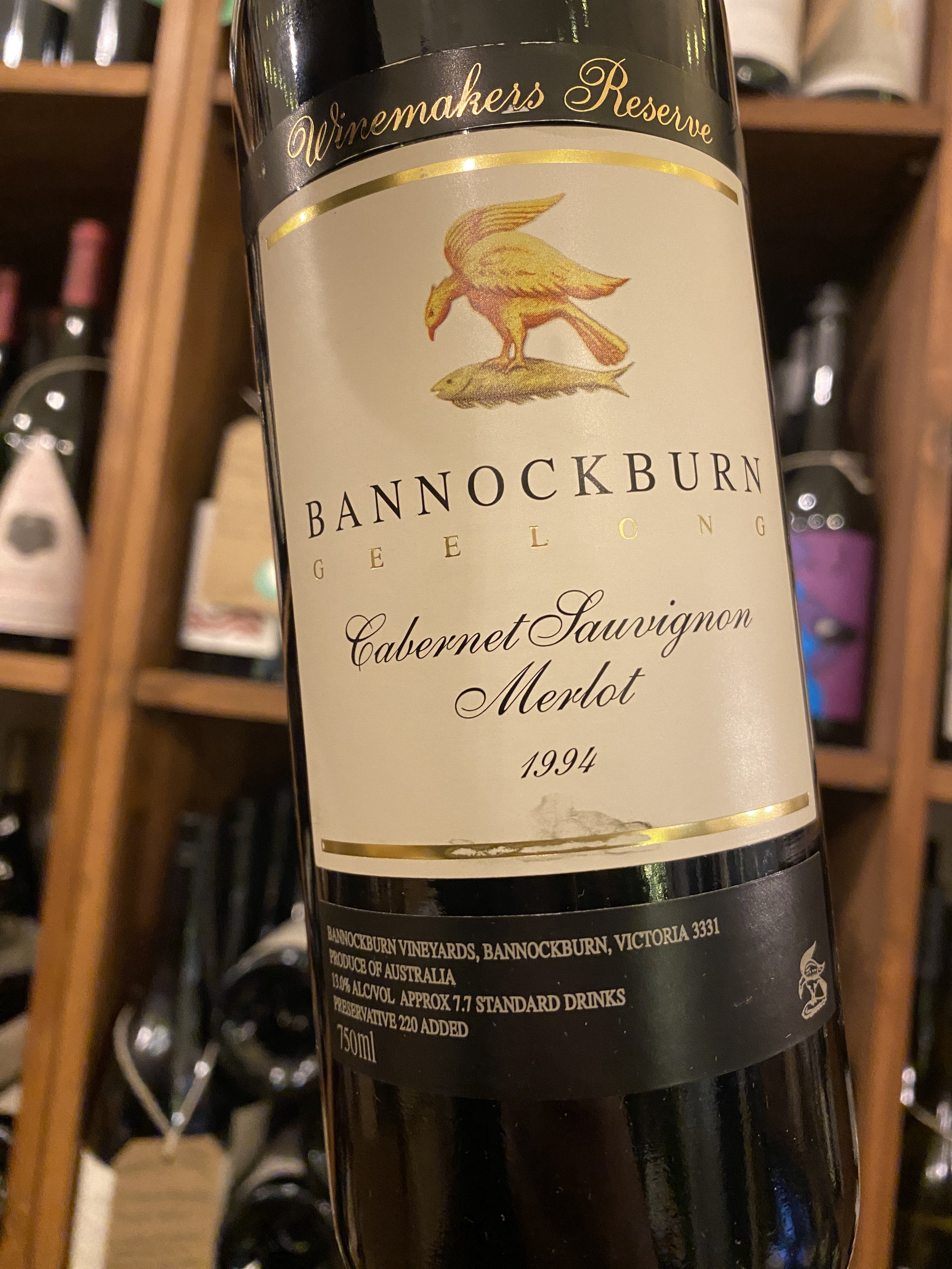 Bannockburn Winemakers Reserve Cabernet Sauvignon Merlot 1994 75cl