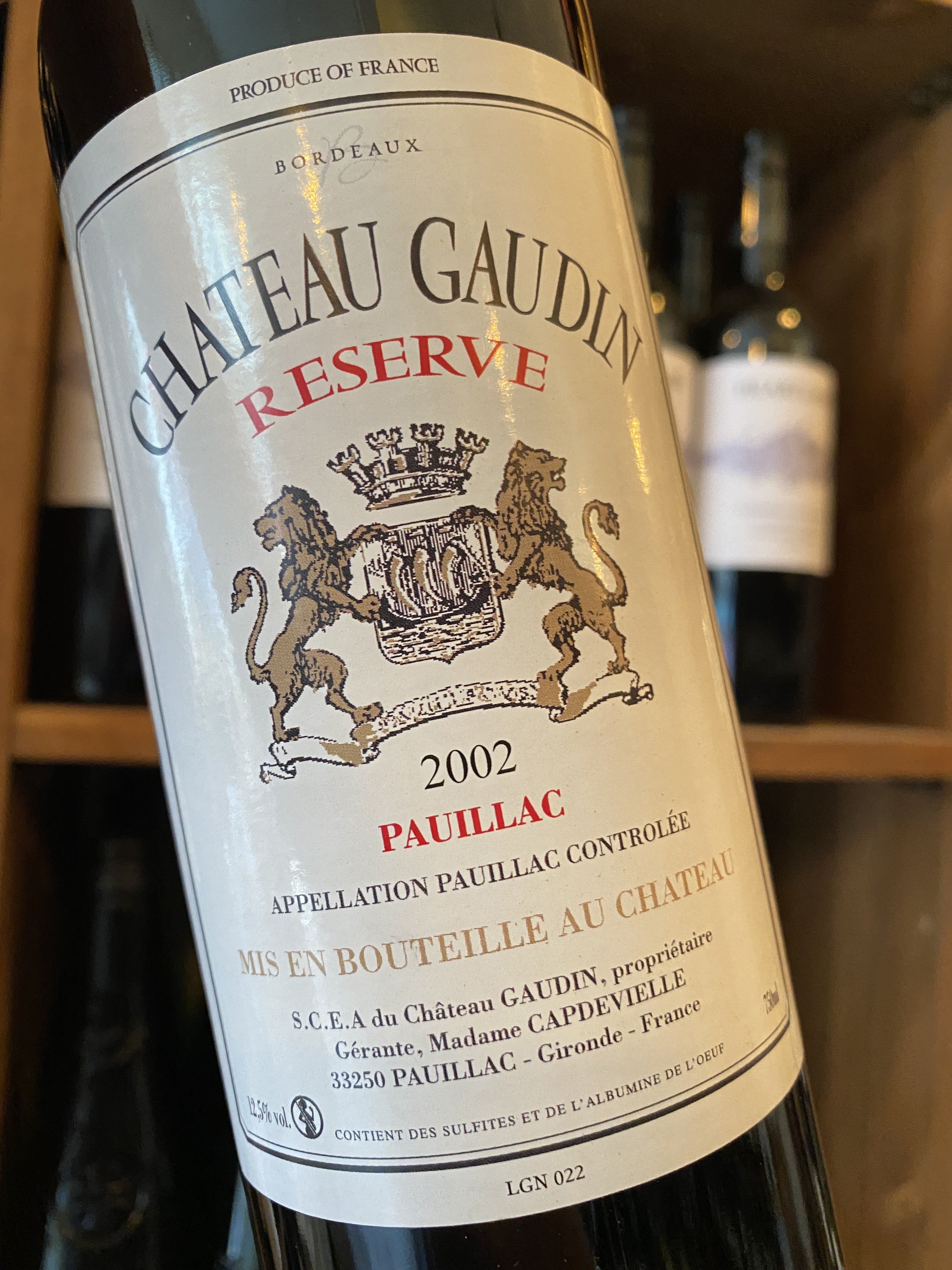 Chateau Gaudin 2002 75cl