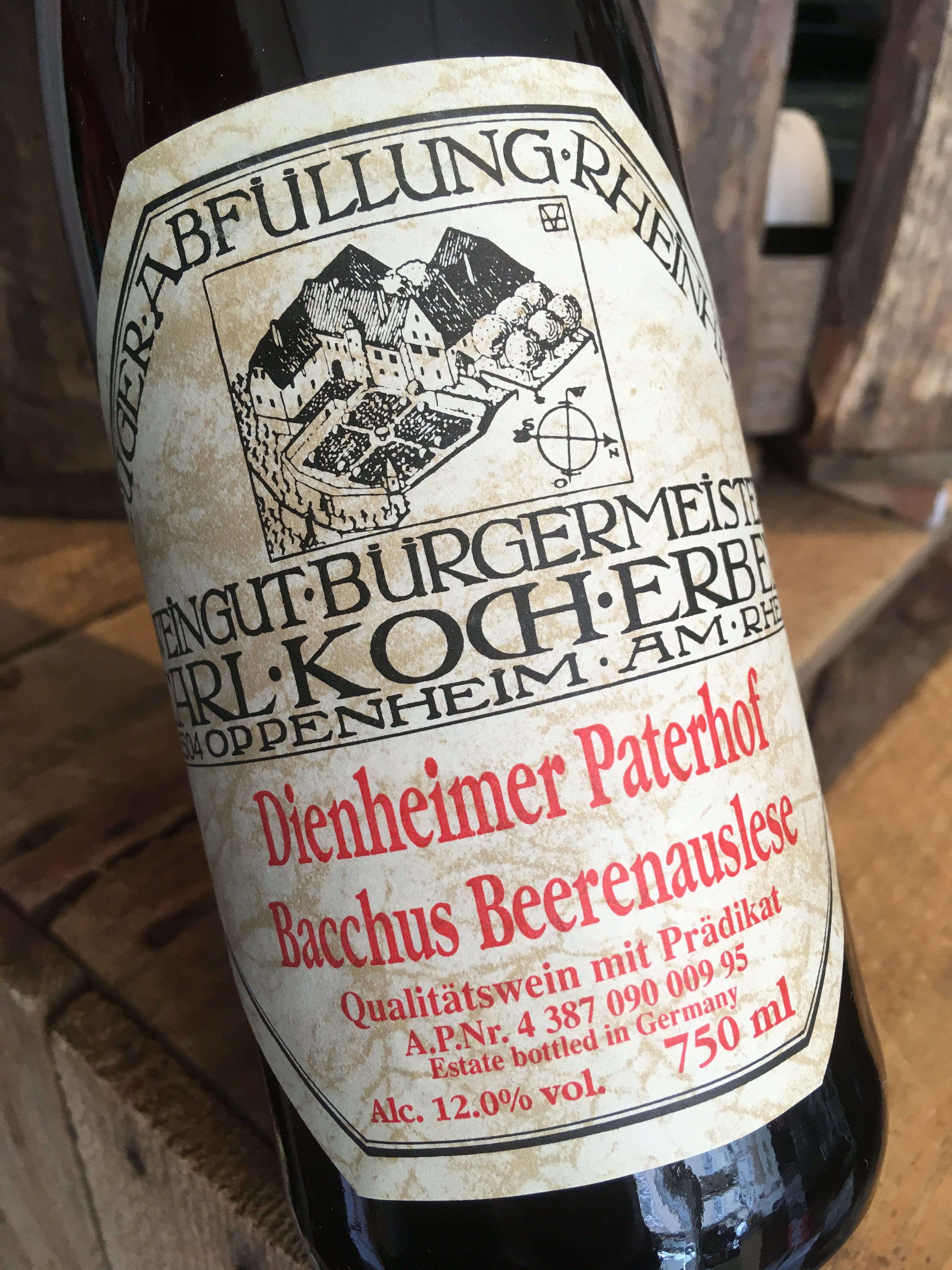 Karl Koch Dienheimer Paterhof Bacchus Beerenauslese 1994 75cl