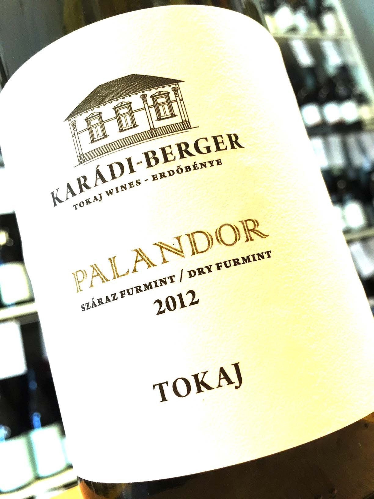 Karadi-Berger Tokaji Furmint Palandor 2012 75cl