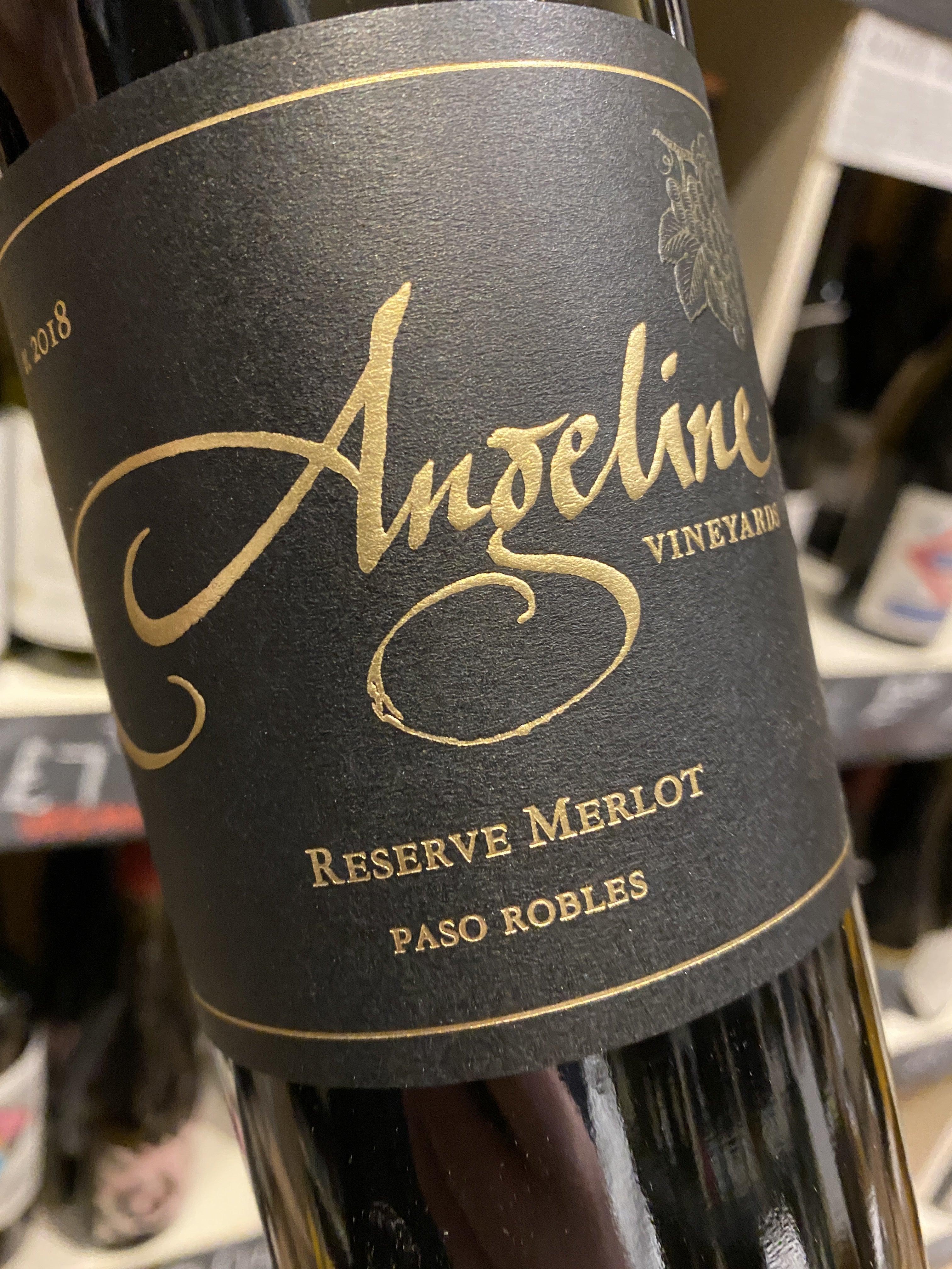 Angeline Vineyards Reserve Merlot 2018 75cl