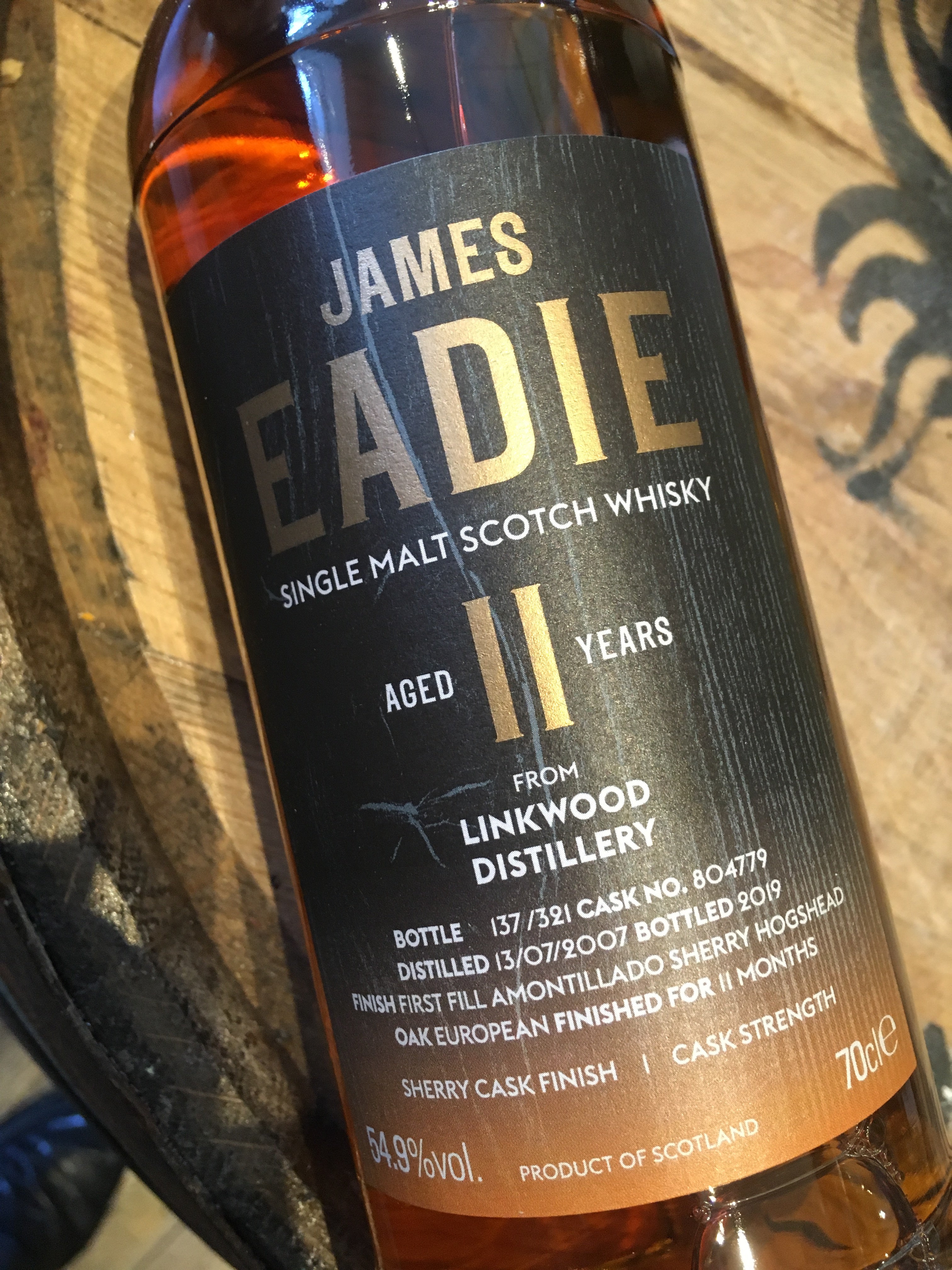 James Eadie Linkwood 11 Year Old Amontillado 70cl