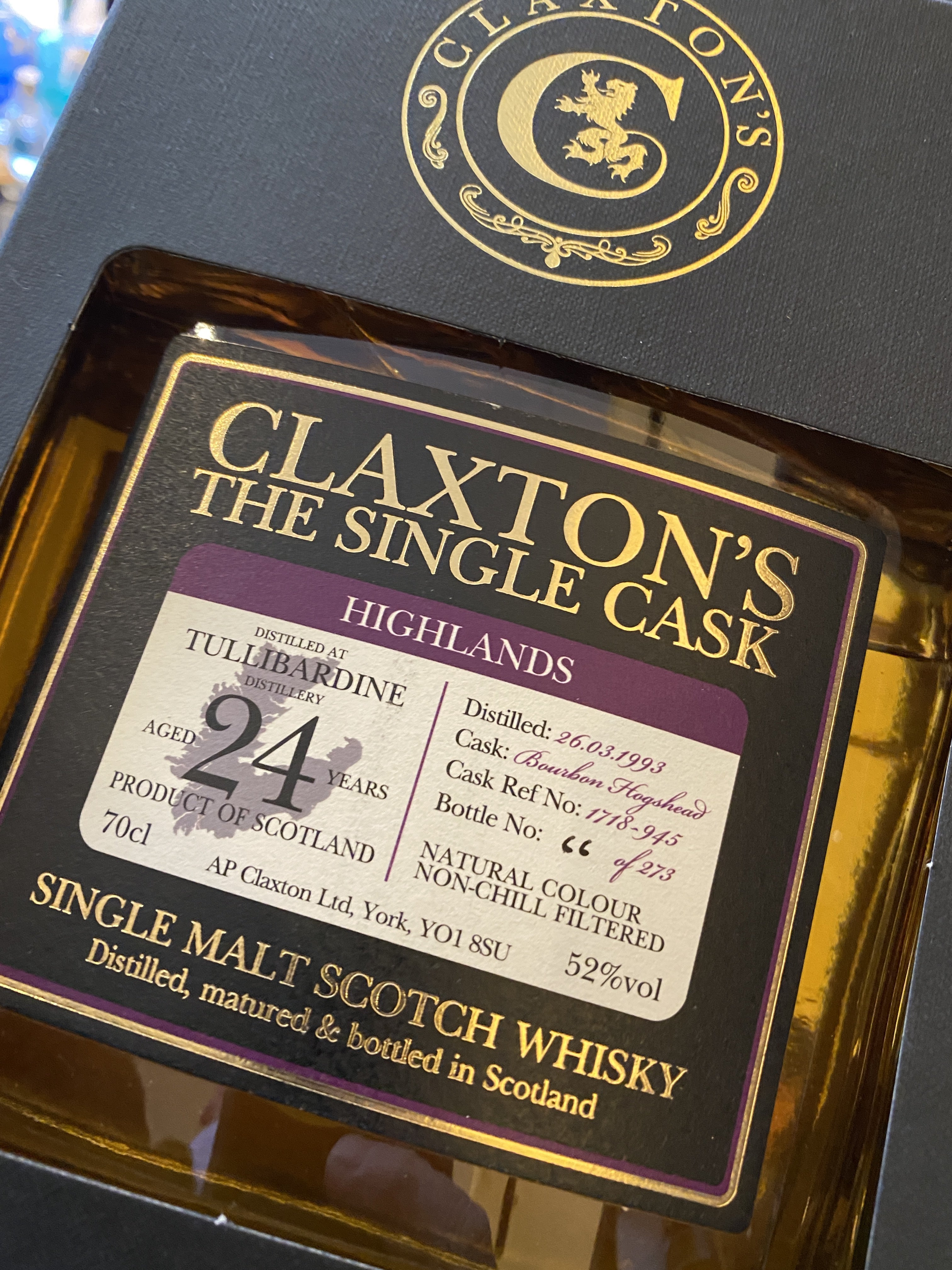 Claxton's Tullibardine 1993 24 Year Old 70cl