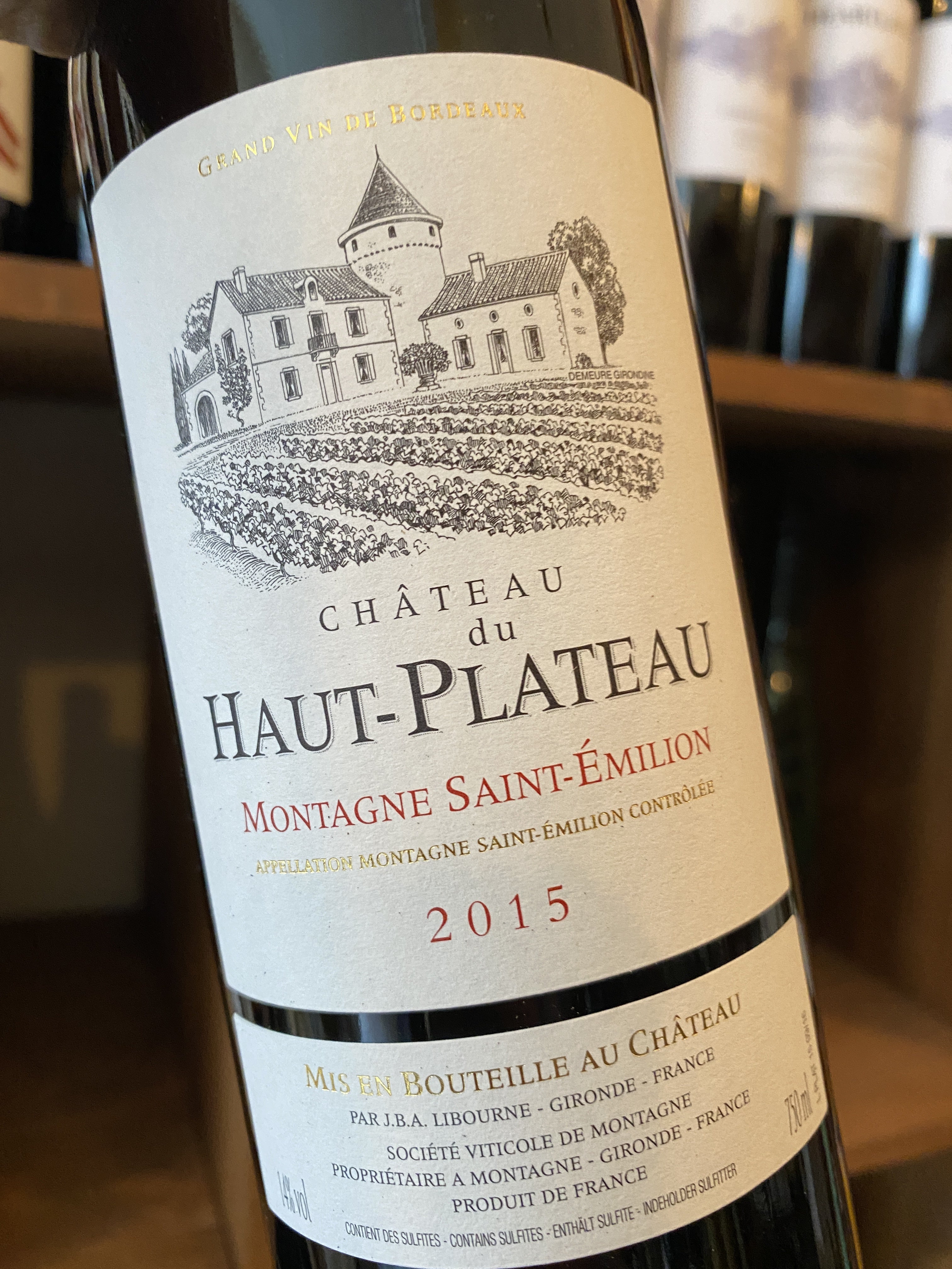 Chateau du Haut Plateau 2015 75cl